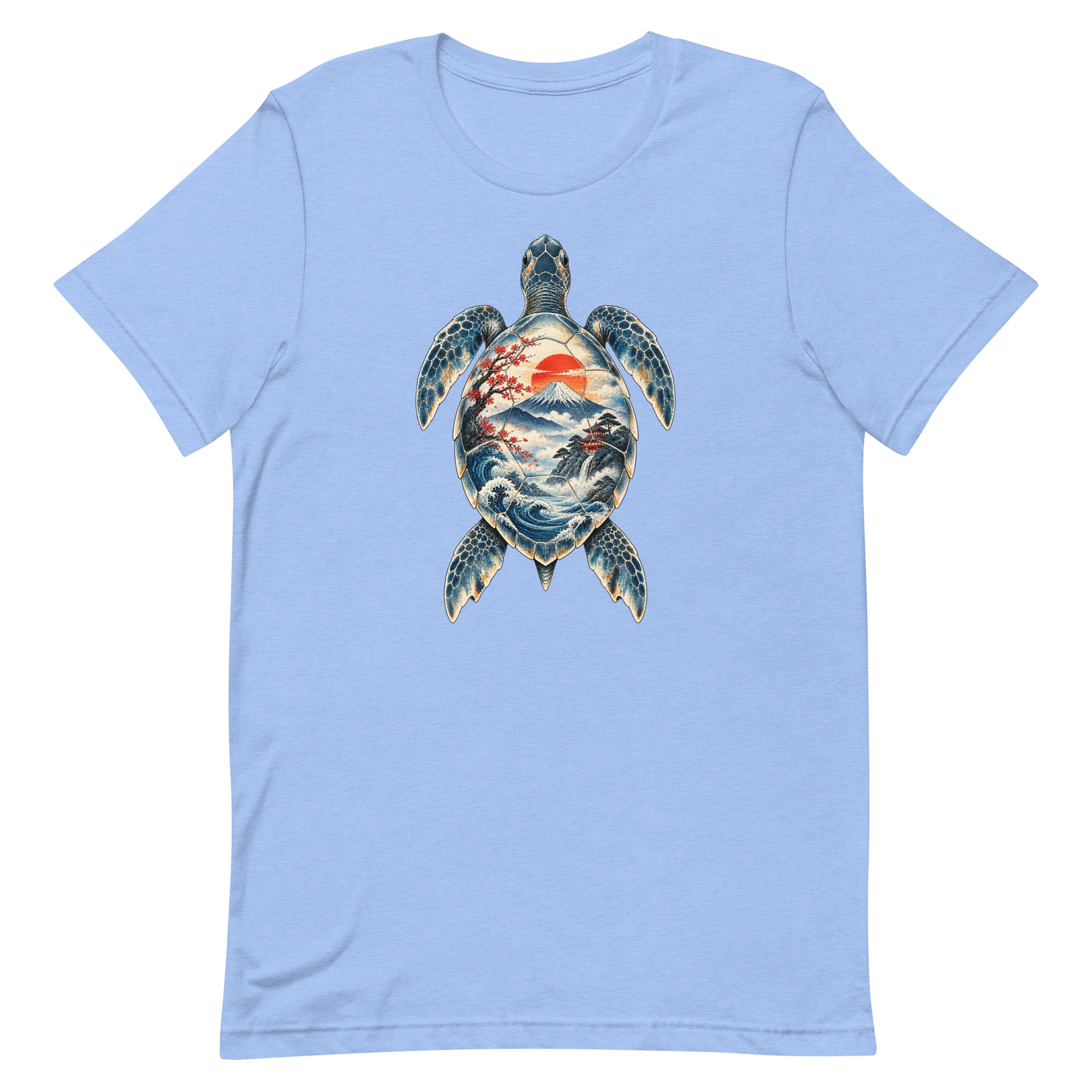 Sea Turtle Mount Fuji Sunrise Japanese Art, Japanese Art Tee, Mythology Gift - Image 93