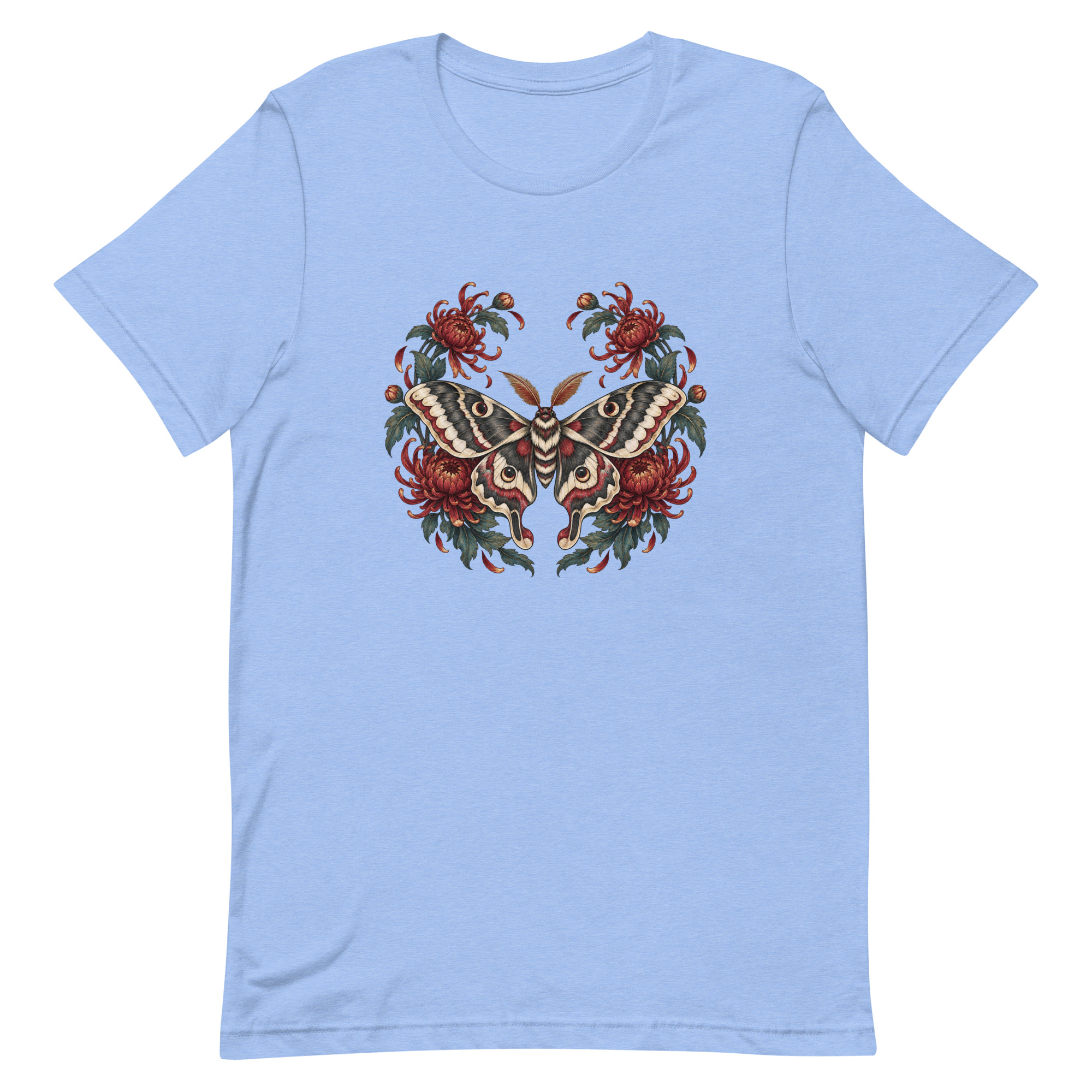 Japanese Moth Chrysanthemum Enso Ink Art, Japanese Art Tee, Mythology Gift - Image 93