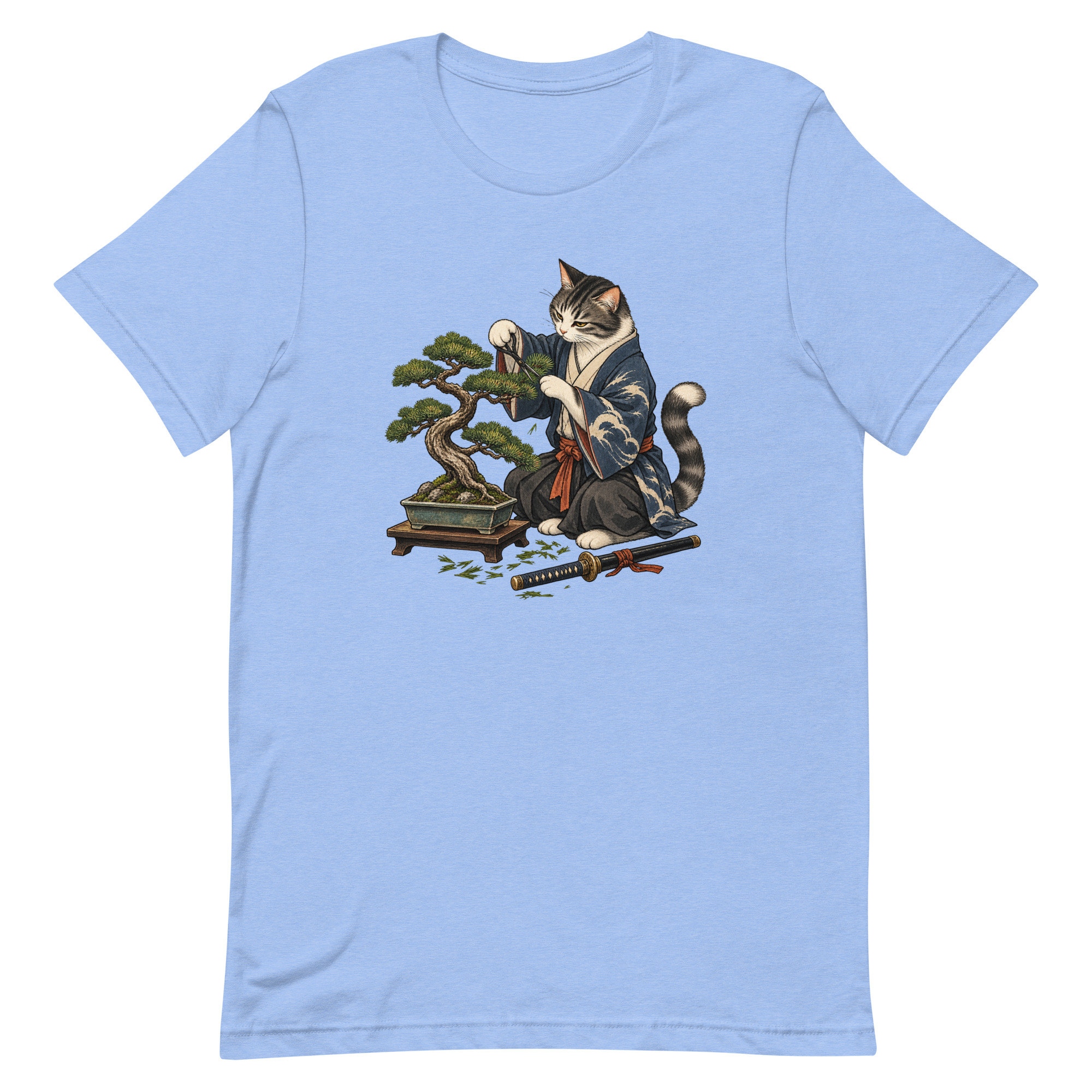 Samurai Cat Bonsai Dojo Japanese Art, Japanese Art Tee, Mythology Gift - Image 93
