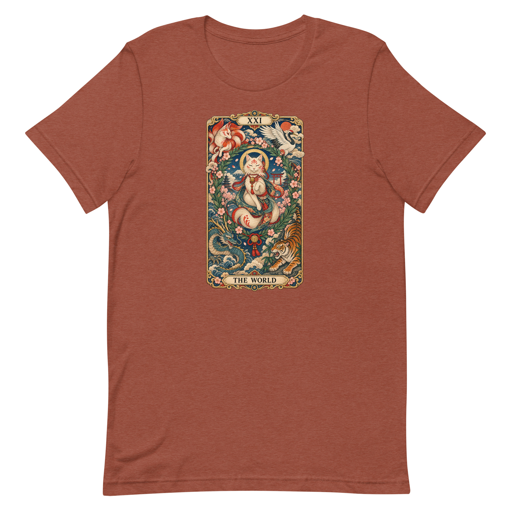 The World Shrine Cat Tarot Japanese Art T-Shirt - Image 80