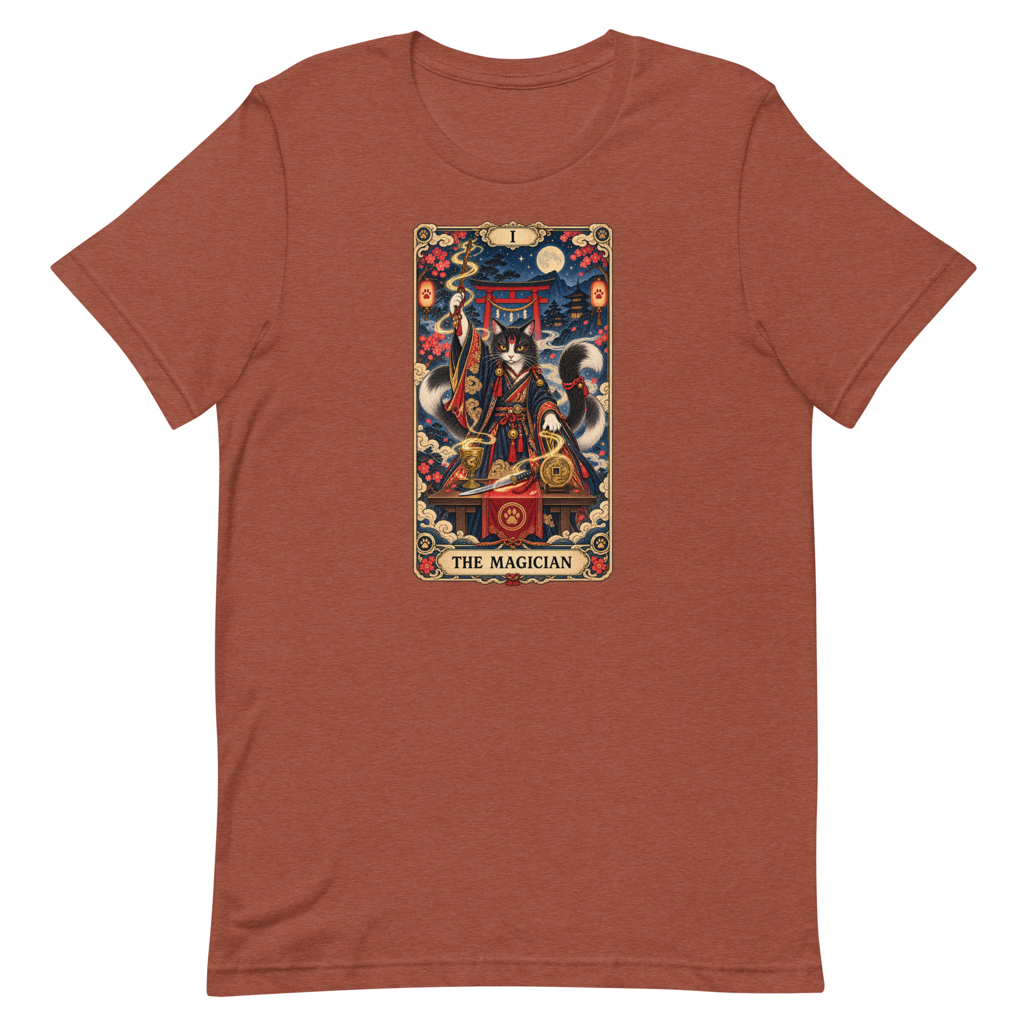 The Magician Bakeneko Cat Tarot Japanese Yokai Art, Japanese Art Tee, Mythology Gift - Image 80