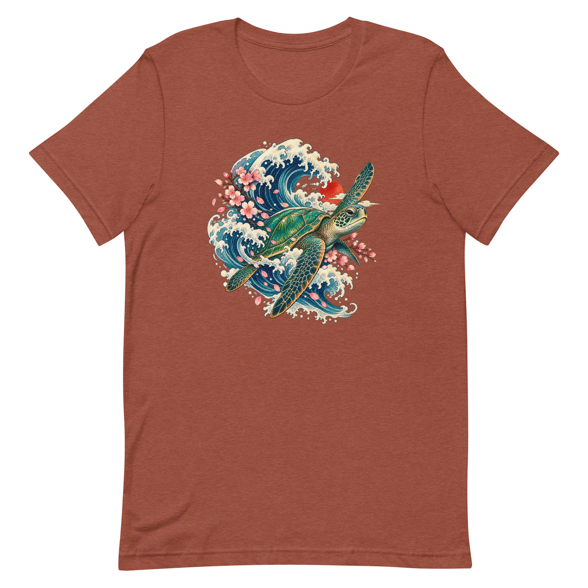 Sea Turtle Great Wave Sakura Japanese Art, Japanese Art Tee, Mythology Gift - Image 82