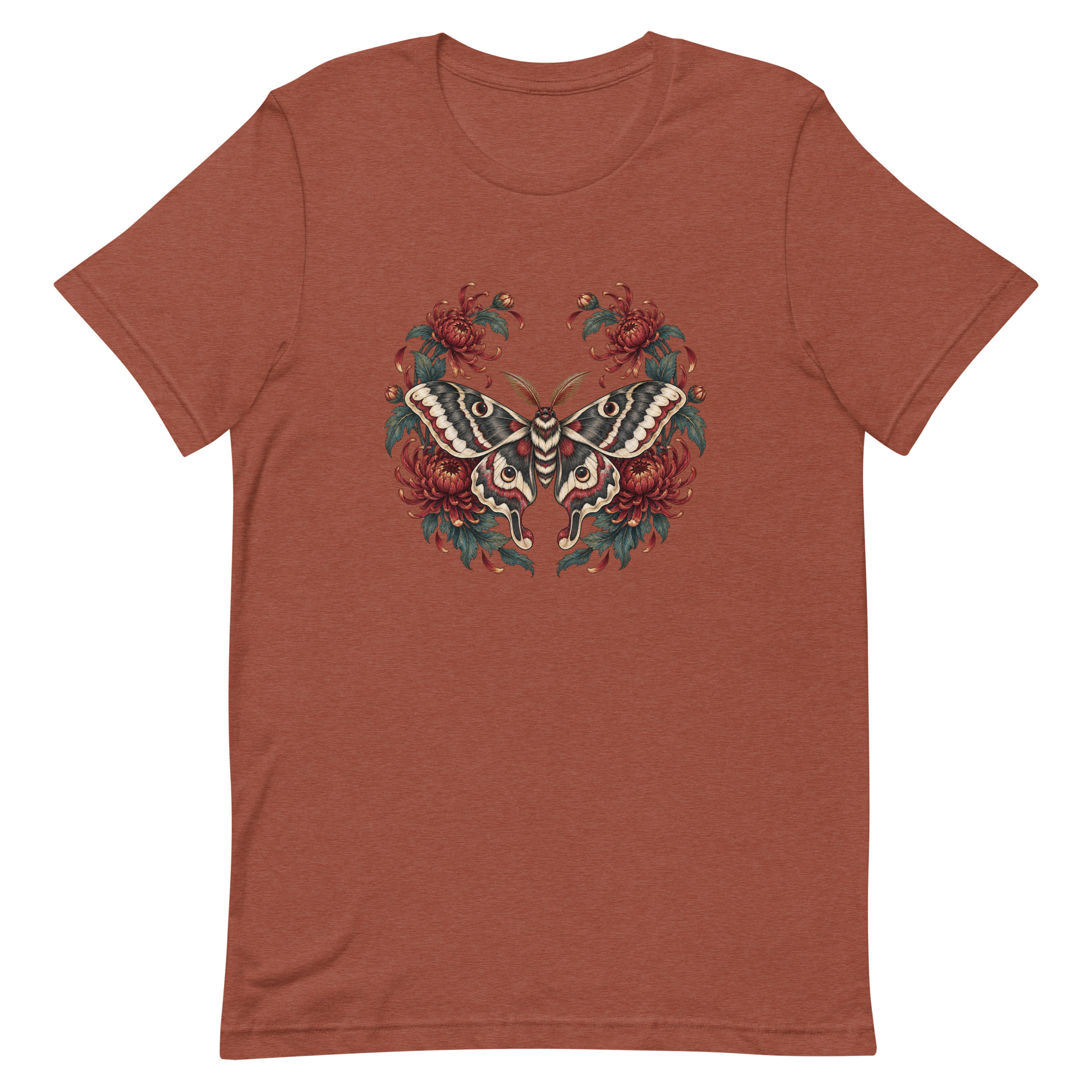 Japanese Moth Chrysanthemum Enso Ink Art, Japanese Art Tee, Mythology Gift - Image 82