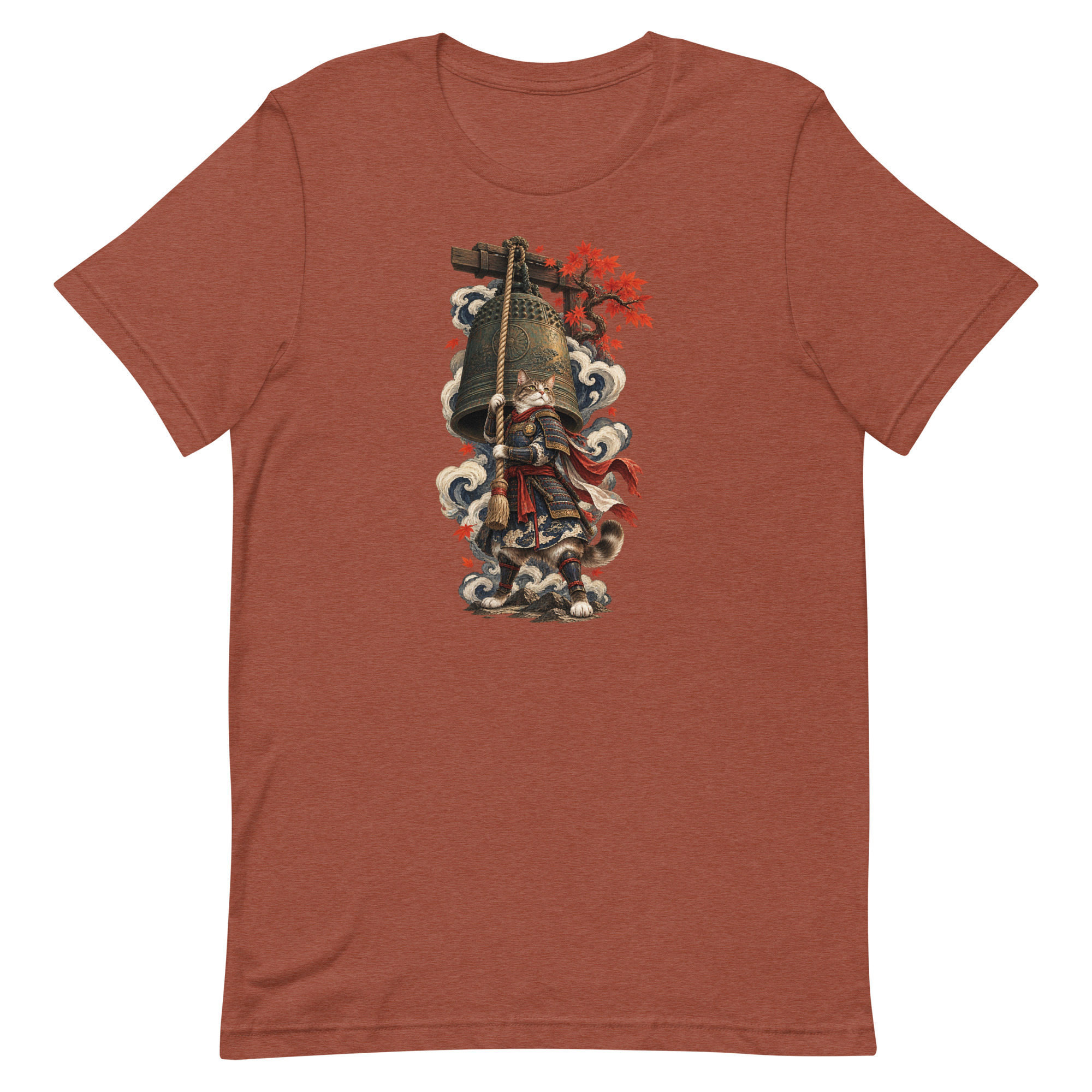 Samurai Cat Temple Bell Guardian Japanese Art, Japanese Art Tee, Mythology Gift - Image 82