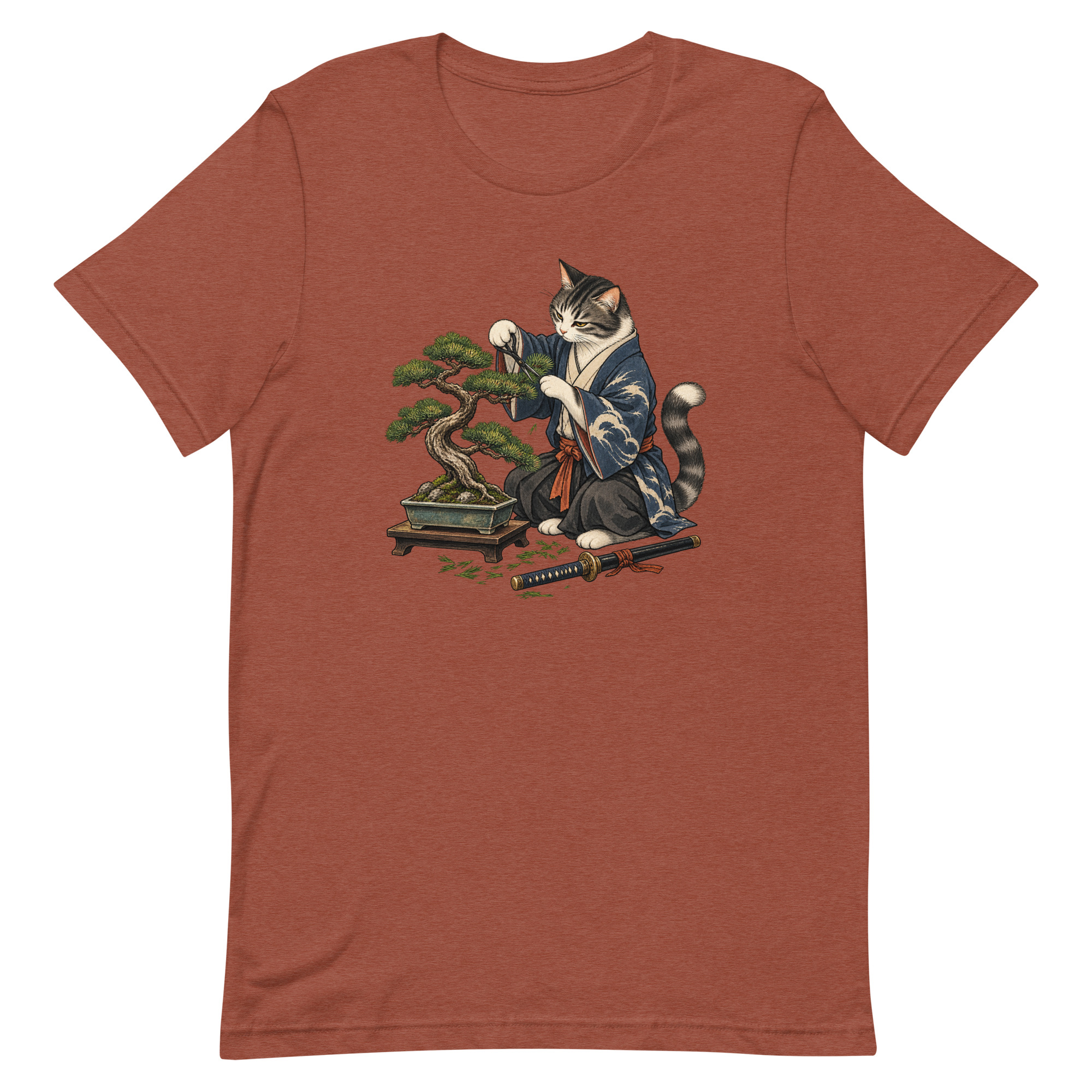 Samurai Cat Bonsai Dojo Japanese Art, Japanese Art Tee, Mythology Gift - Image 82