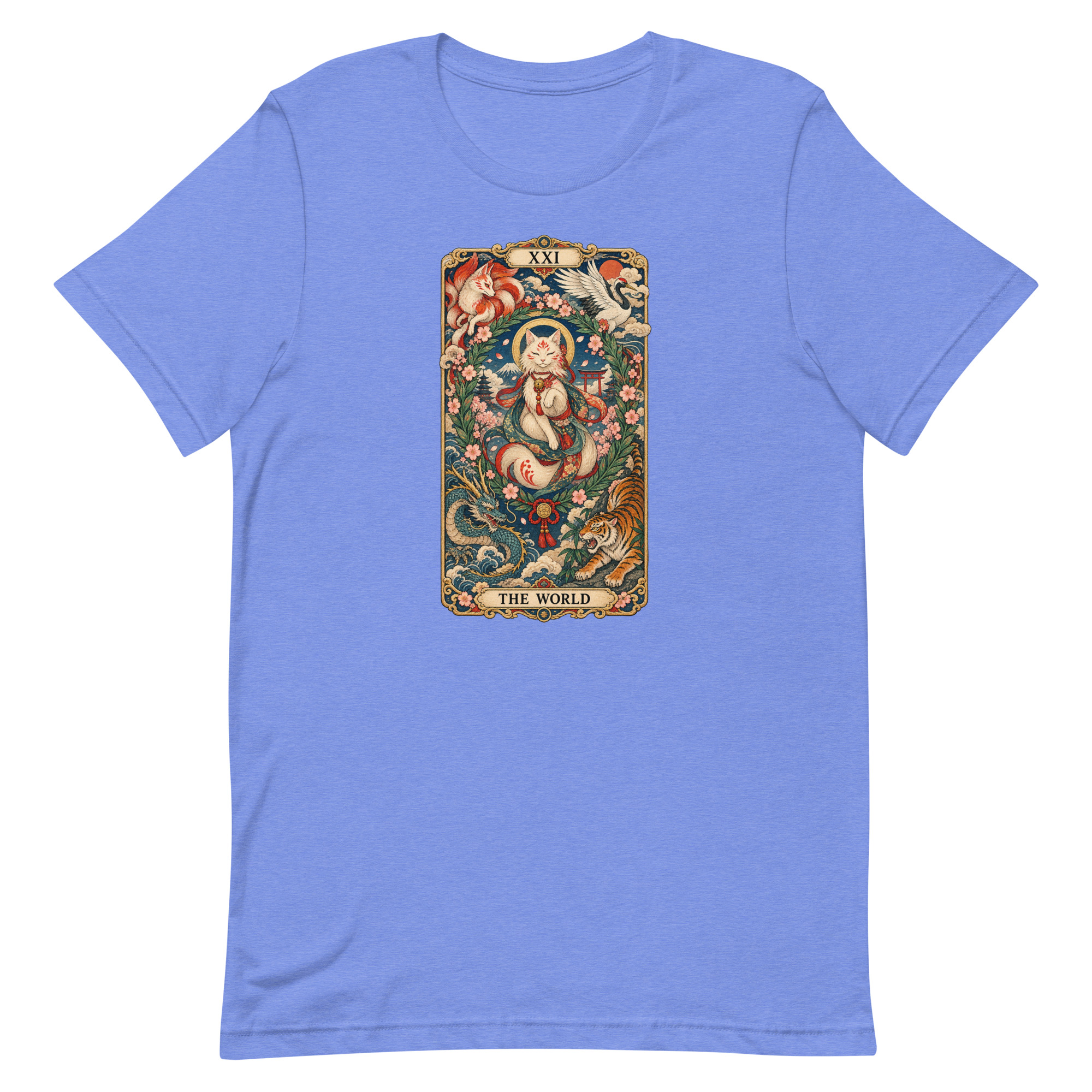 The World Shrine Cat Tarot Japanese Art T-Shirt - Image 74