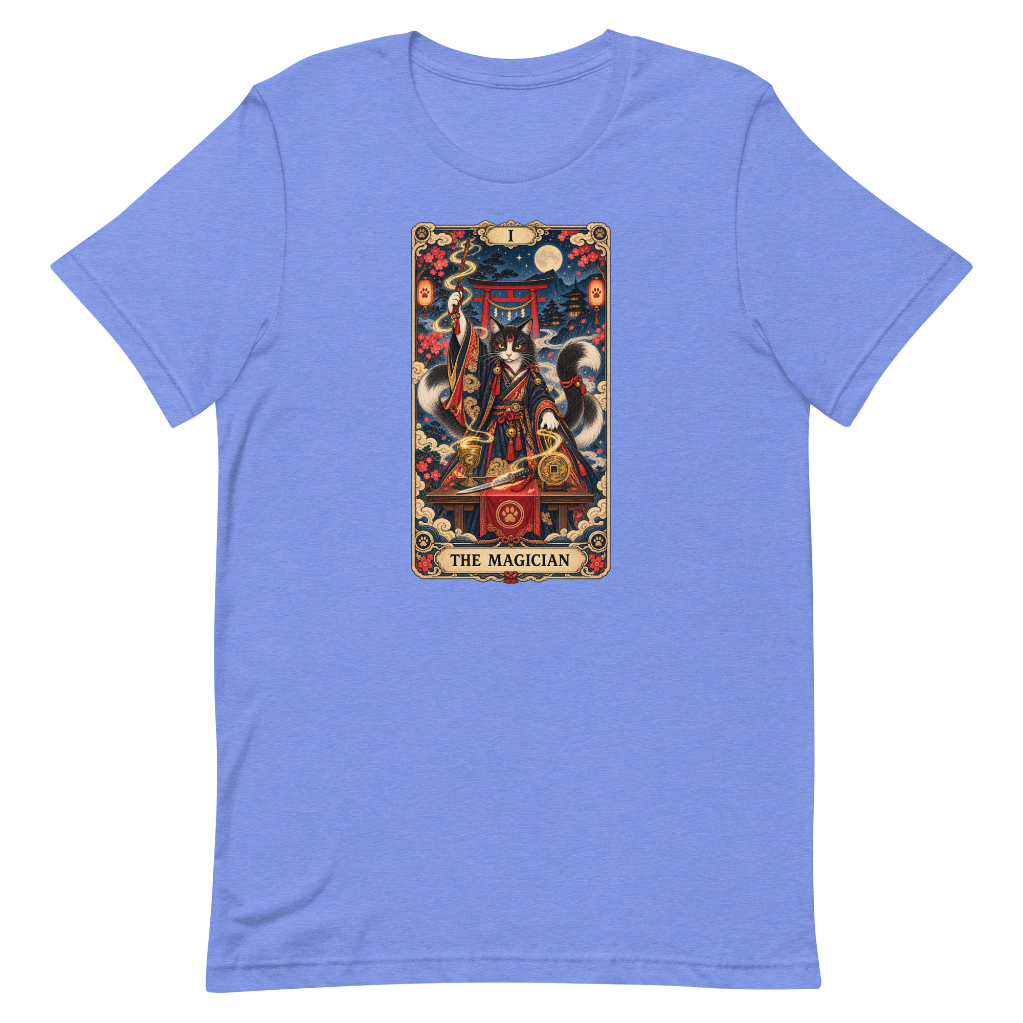 The Magician Bakeneko Cat Tarot Japanese Yokai Art, Japanese Art Tee, Mythology Gift - Image 74