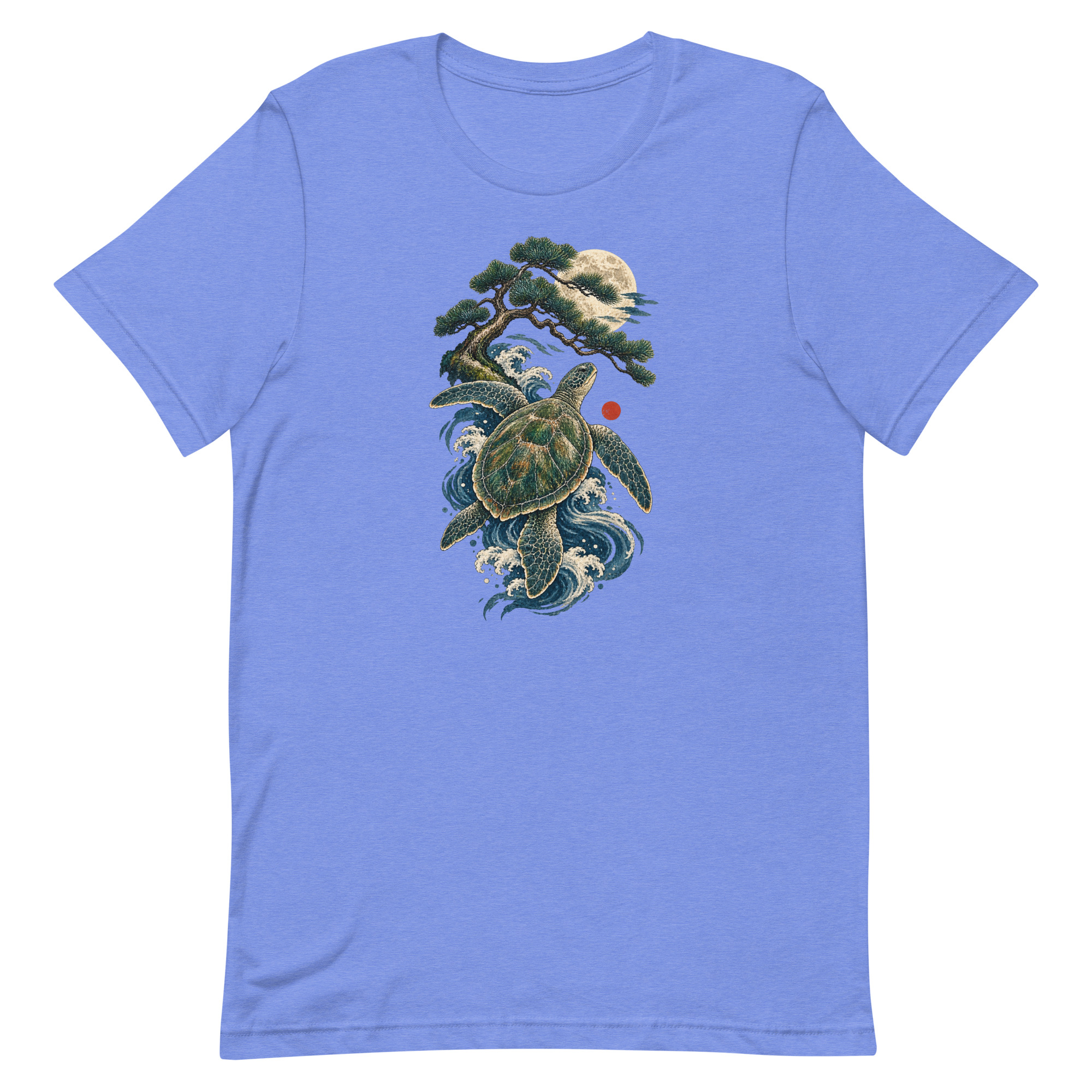 Ancient Sea Turtle Pine Moon Japanese Art, Japanese Art Tee, Mythology Gift - Image 74