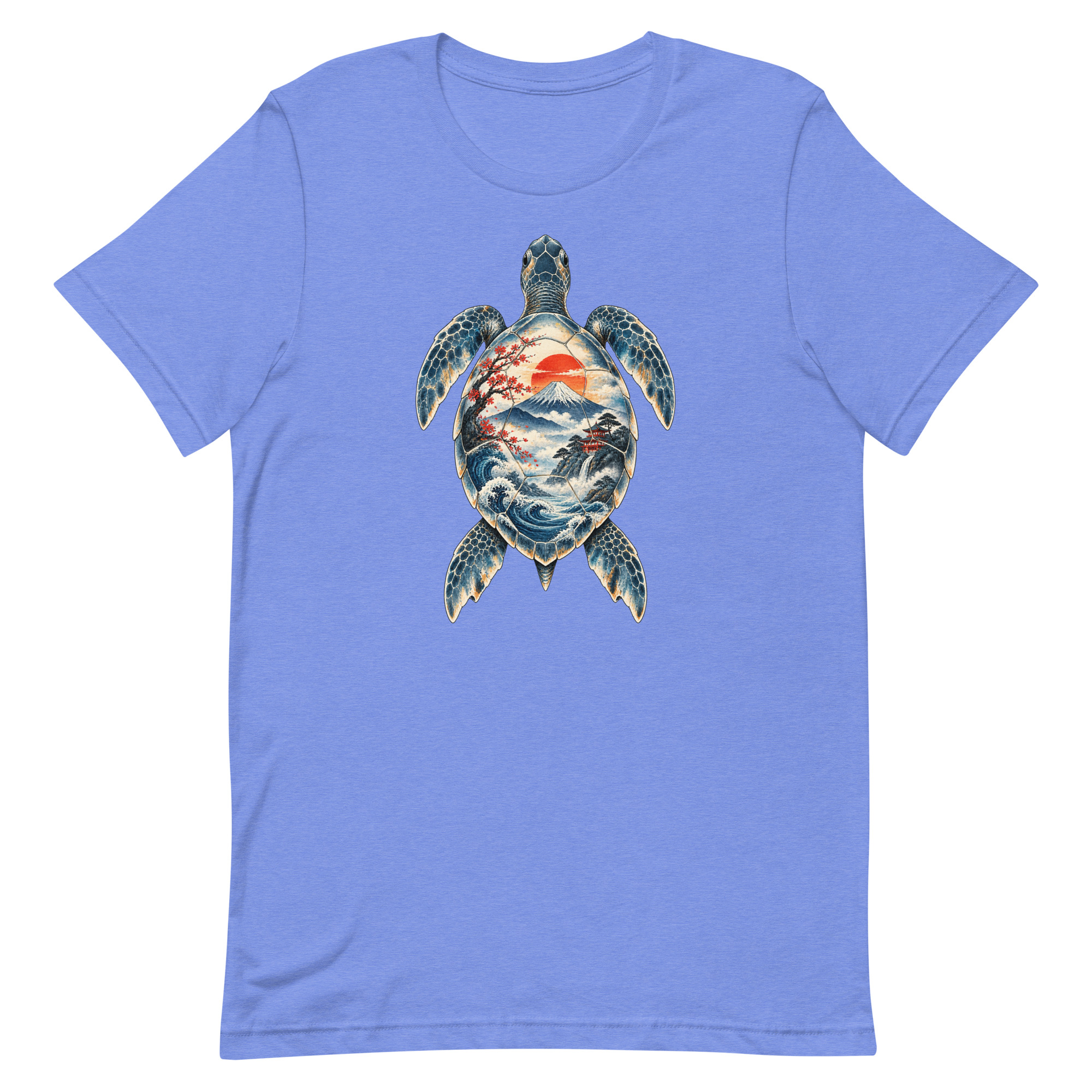 Sea Turtle Mount Fuji Sunrise Japanese Art, Japanese Art Tee, Mythology Gift - Image 76