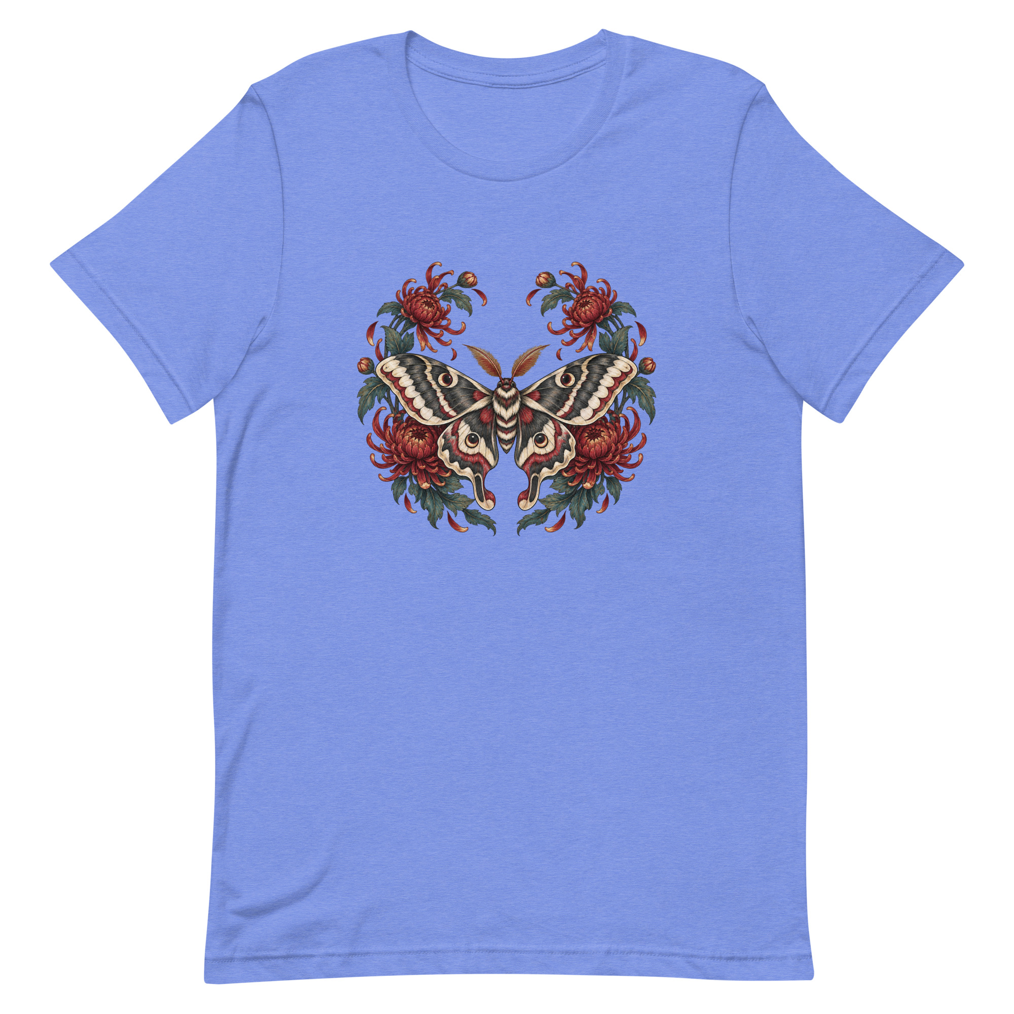 Japanese Moth Chrysanthemum Enso Ink Art, Japanese Art Tee, Mythology Gift - Image 76