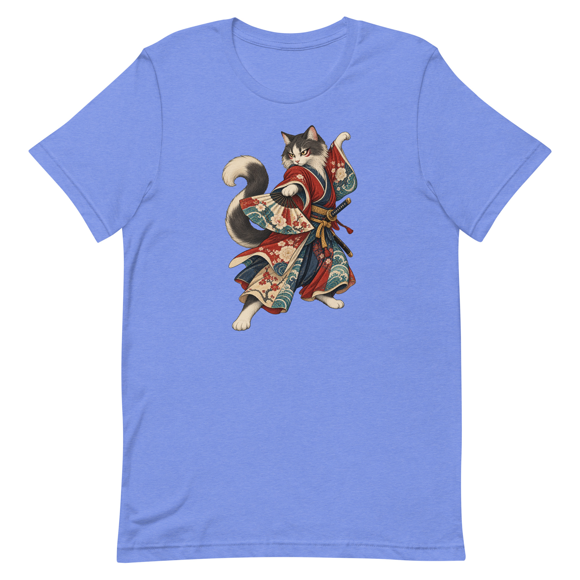 Samurai Cat Kabuki Fan Japanese Warrior Art, Japanese Art Tee, Mythology Gift - Image 76