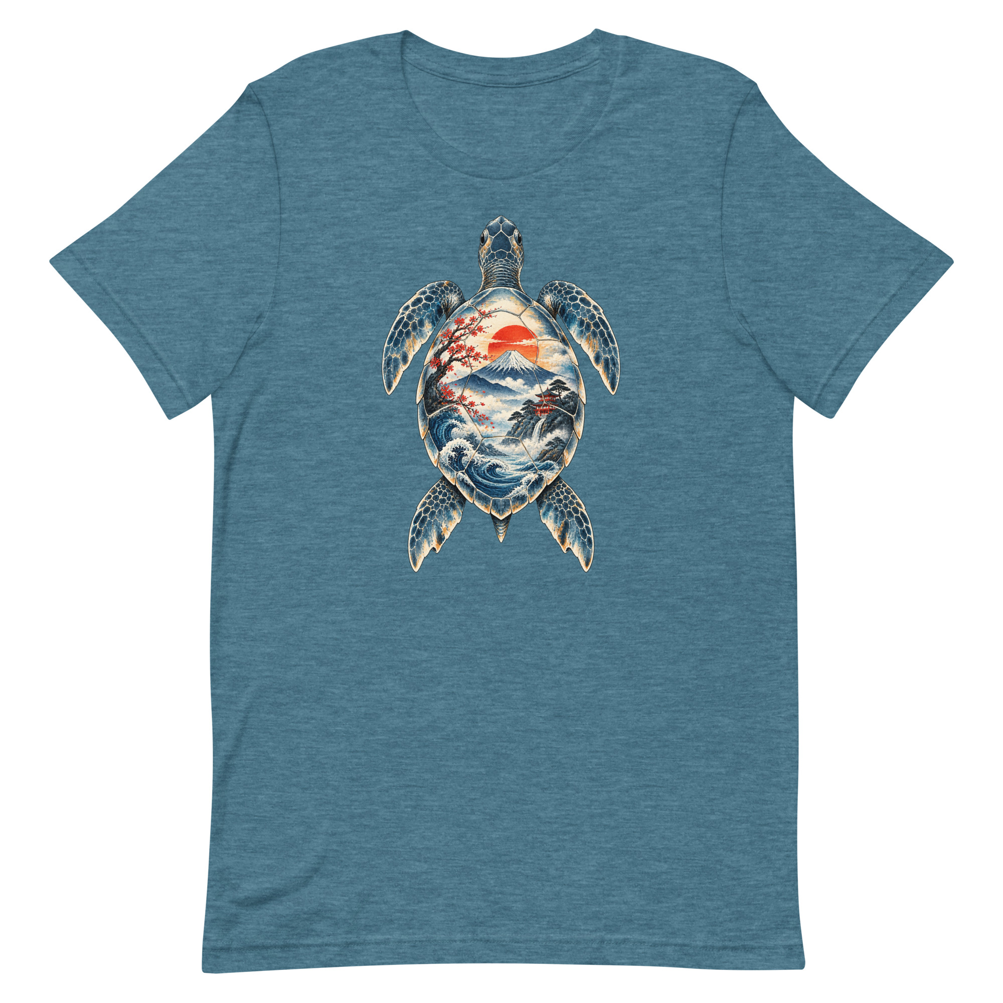 Sea Turtle Mount Fuji Sunrise Japanese Art, Japanese Art Tee, Mythology Gift - Image 19