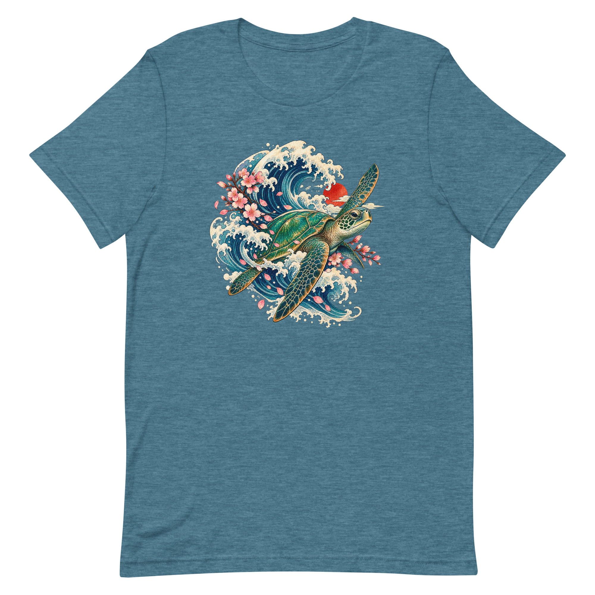 Sea Turtle Great Wave Sakura Japanese Art, Japanese Art Tee, Mythology Gift - Image 19