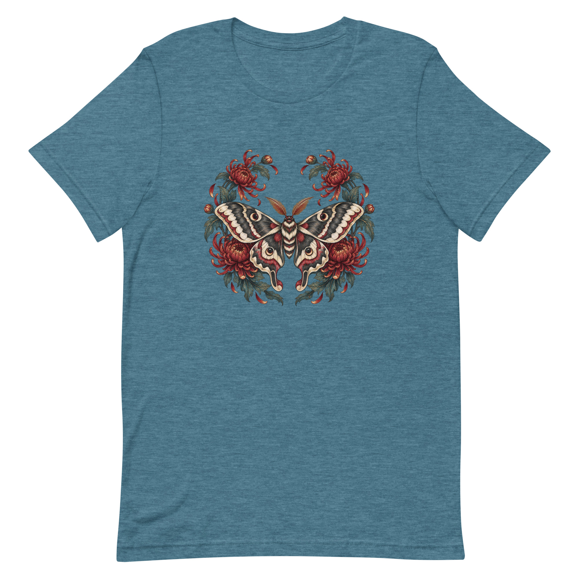 Japanese Moth Chrysanthemum Enso Ink Art, Japanese Art Tee, Mythology Gift - Image 19