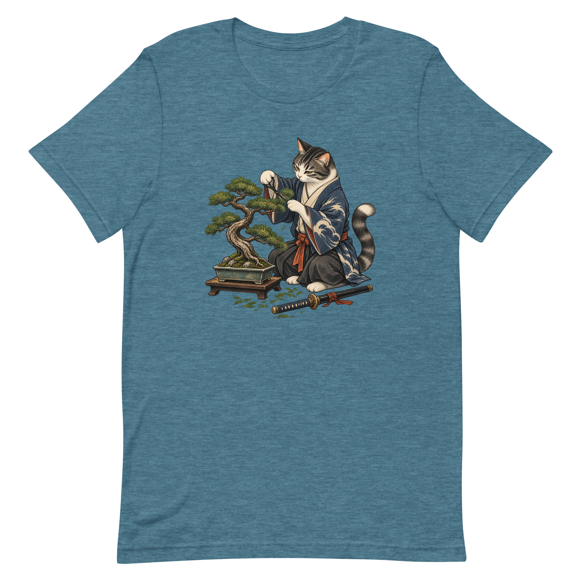 Samurai Cat Bonsai Dojo Japanese Art, Japanese Art Tee, Mythology Gift - Image 19