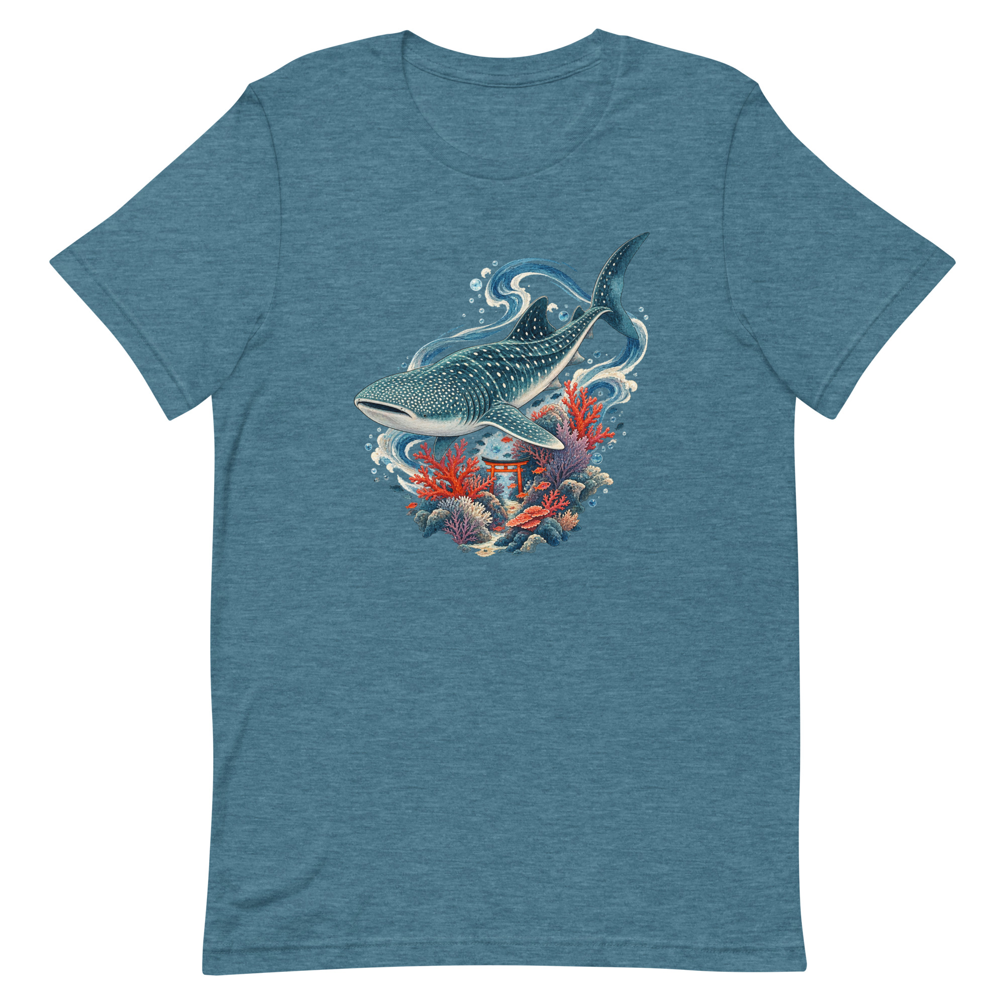 Whale Shark Torii Coral Garden Japanese Art, Japanese Art Tee, Mythology Gift - Image 19