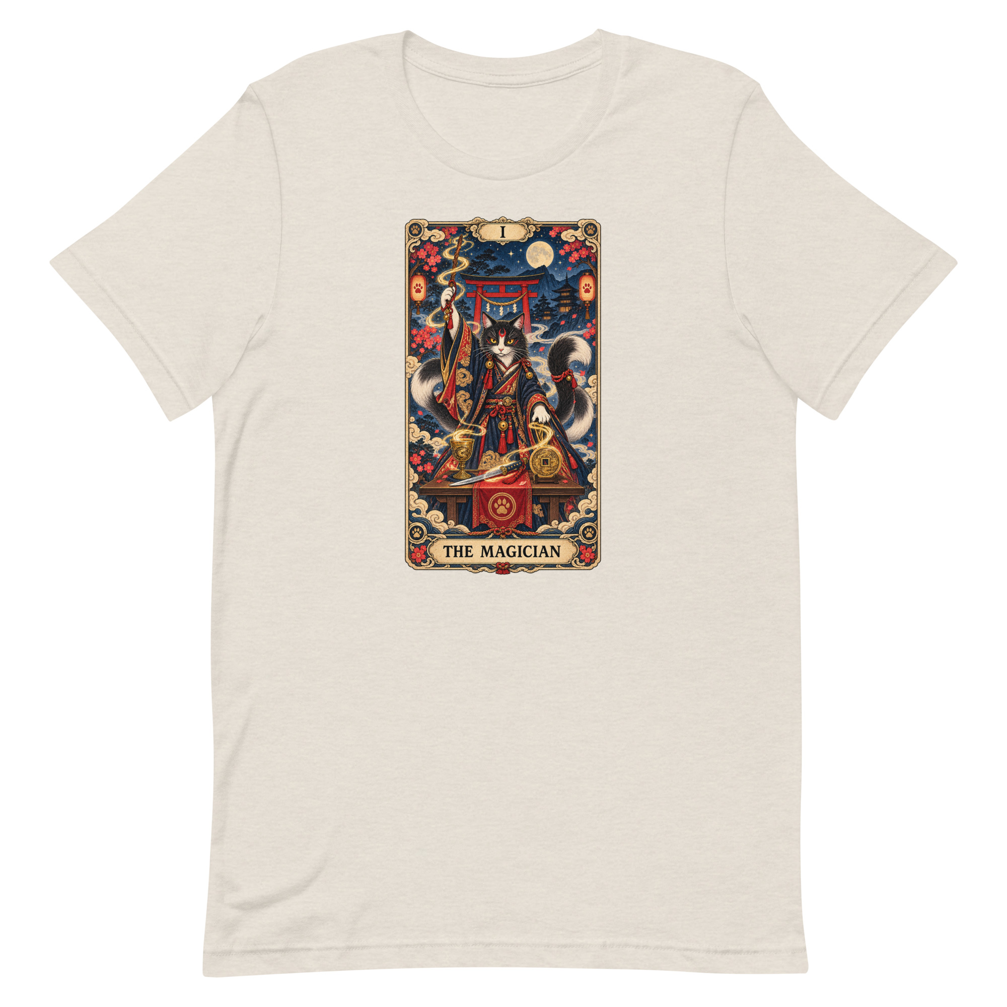 The Magician Bakeneko Cat Tarot Japanese Yokai Art, Japanese Art Tee, Mythology Gift - Image 18