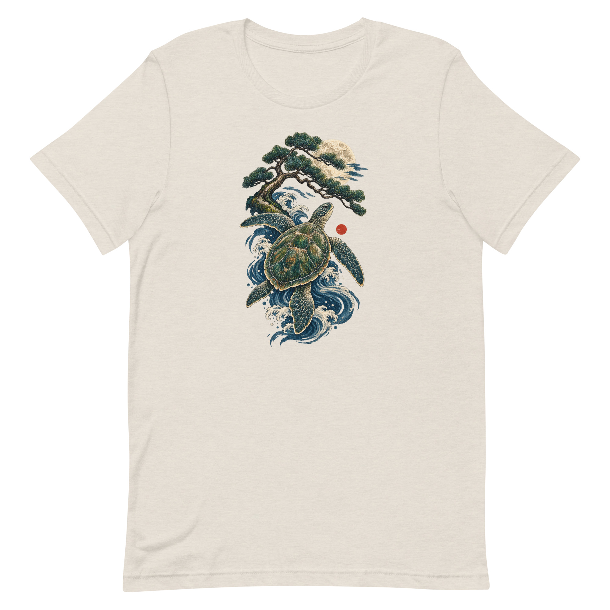 Ancient Sea Turtle Pine Moon Japanese Art, Japanese Art Tee, Mythology Gift - Image 18