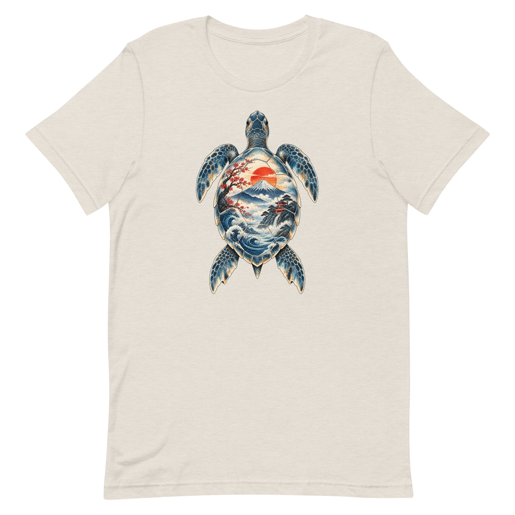 Sea Turtle Mount Fuji Sunrise Japanese Art, Japanese Art Tee, Mythology Gift - Image 20