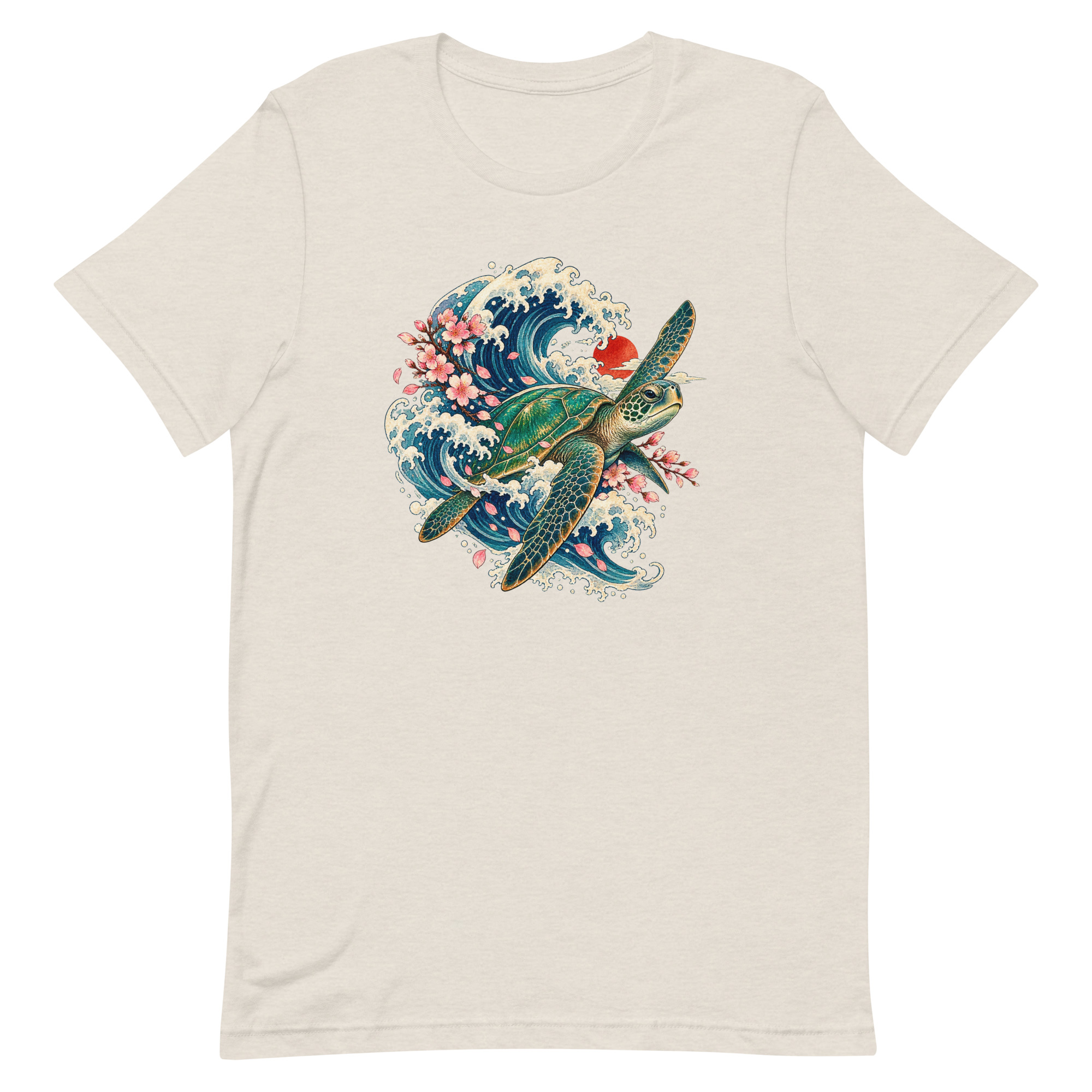 Sea Turtle Great Wave Sakura Japanese Art, Japanese Art Tee, Mythology Gift - Image 20