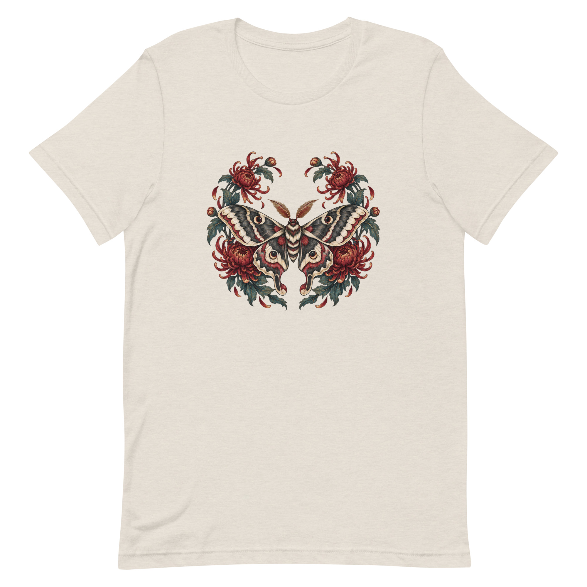Japanese Moth Chrysanthemum Enso Ink Art, Japanese Art Tee, Mythology Gift - Image 20