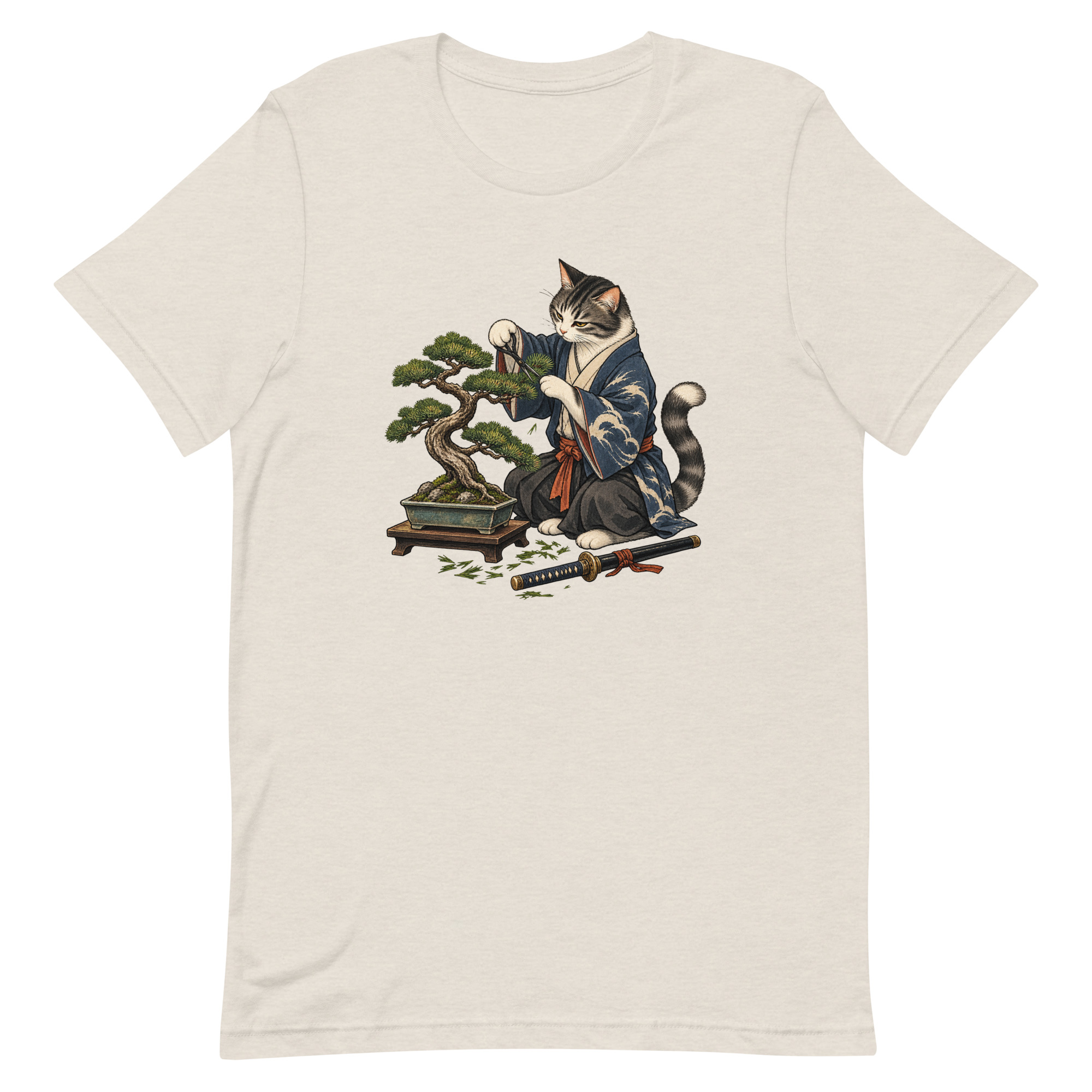 Samurai Cat Bonsai Dojo Japanese Art, Japanese Art Tee, Mythology Gift - Image 20