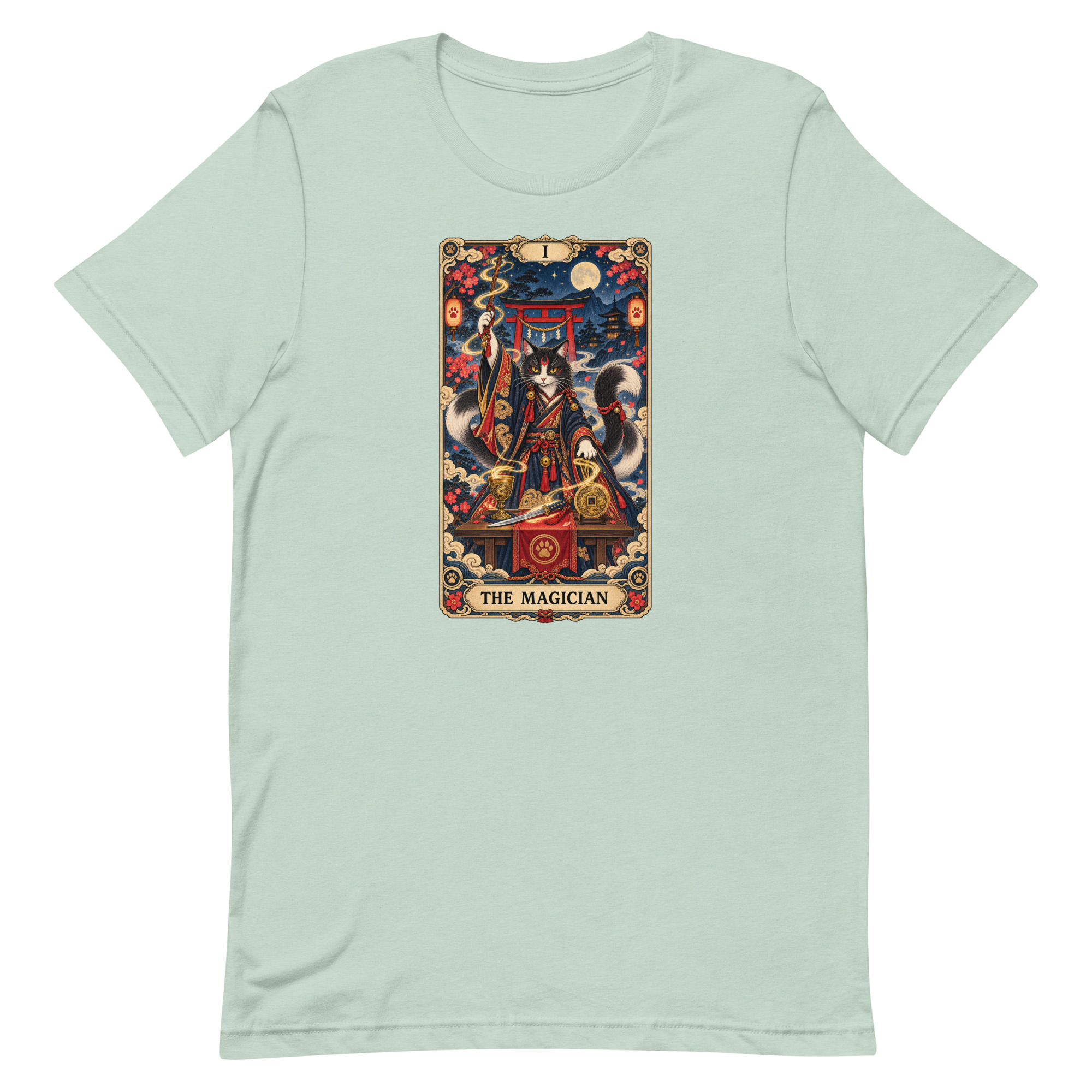 The Magician Bakeneko Cat Tarot Japanese Yokai Art, Japanese Art Tee, Mythology Gift - Image 19