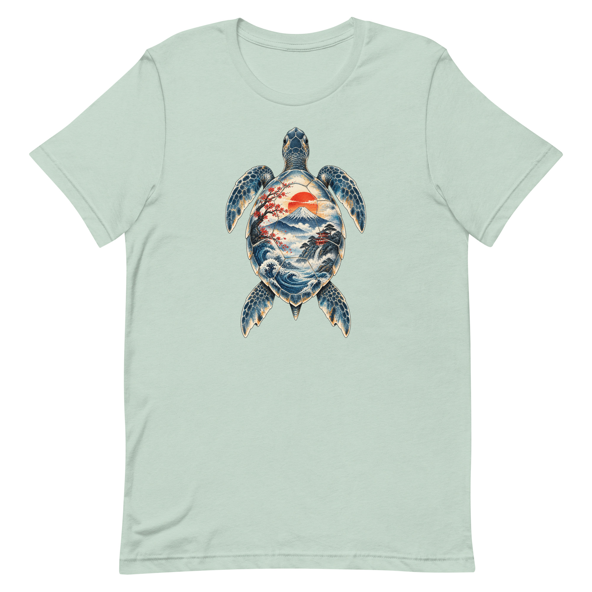 Sea Turtle Mount Fuji Sunrise Japanese Art, Japanese Art Tee, Mythology Gift - Image 21