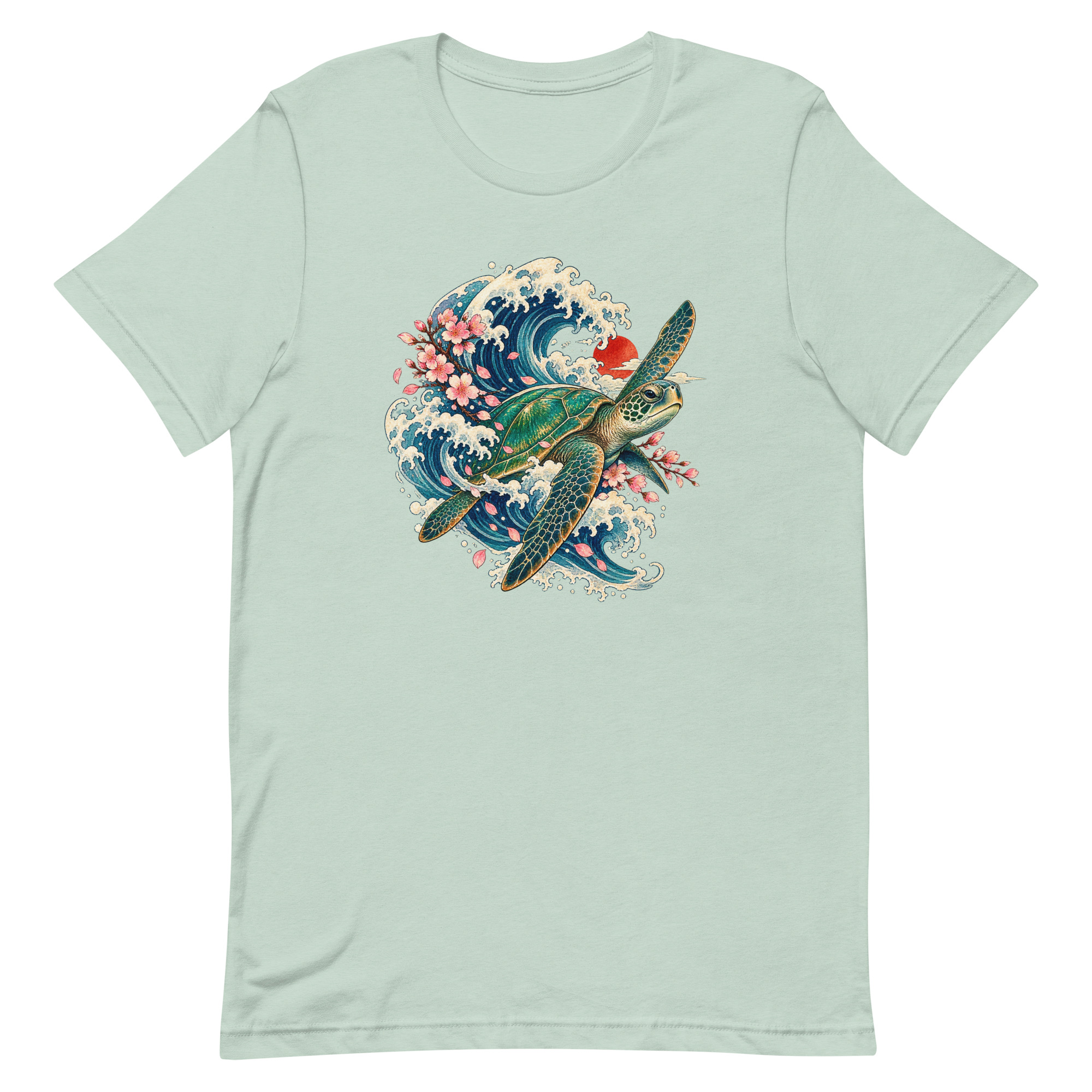Sea Turtle Great Wave Sakura Japanese Art, Japanese Art Tee, Mythology Gift - Image 21