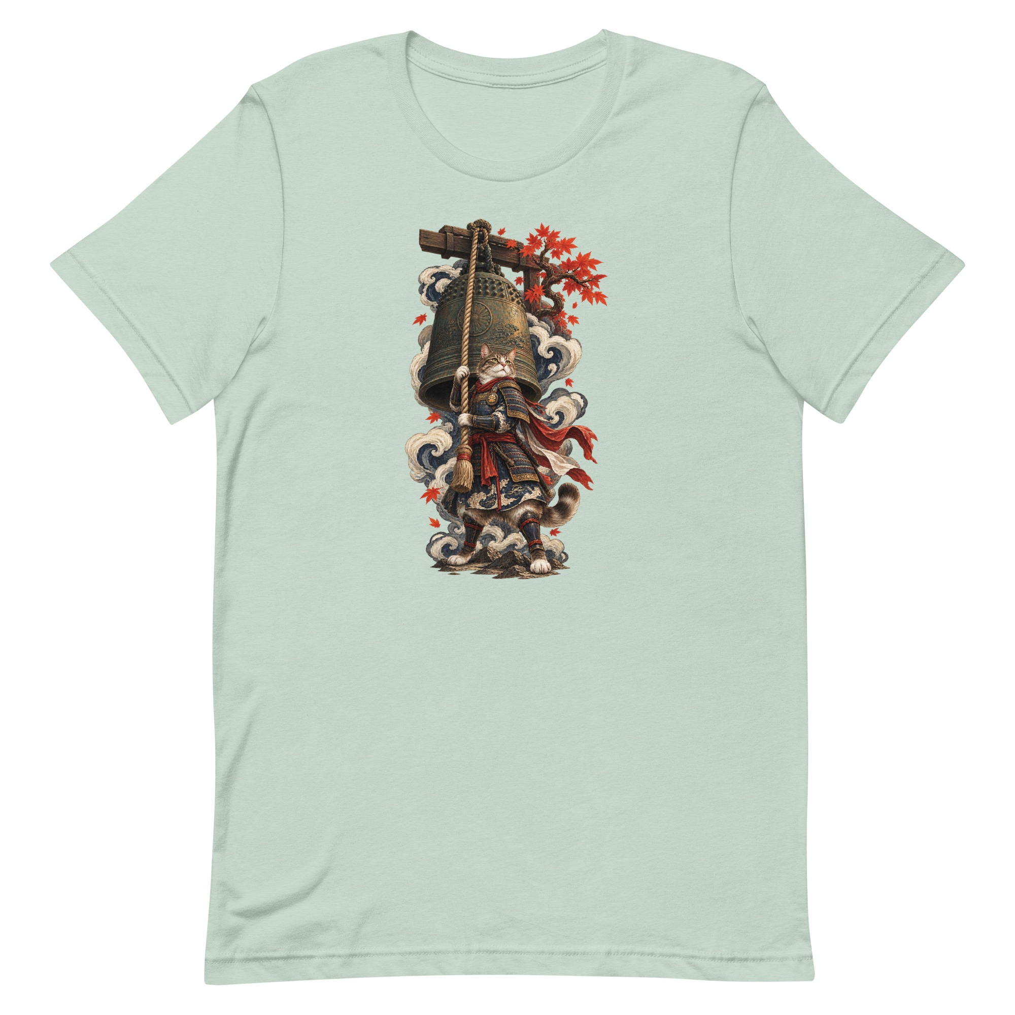 Samurai Cat Temple Bell Guardian Japanese Art, Japanese Art Tee, Mythology Gift - Image 21