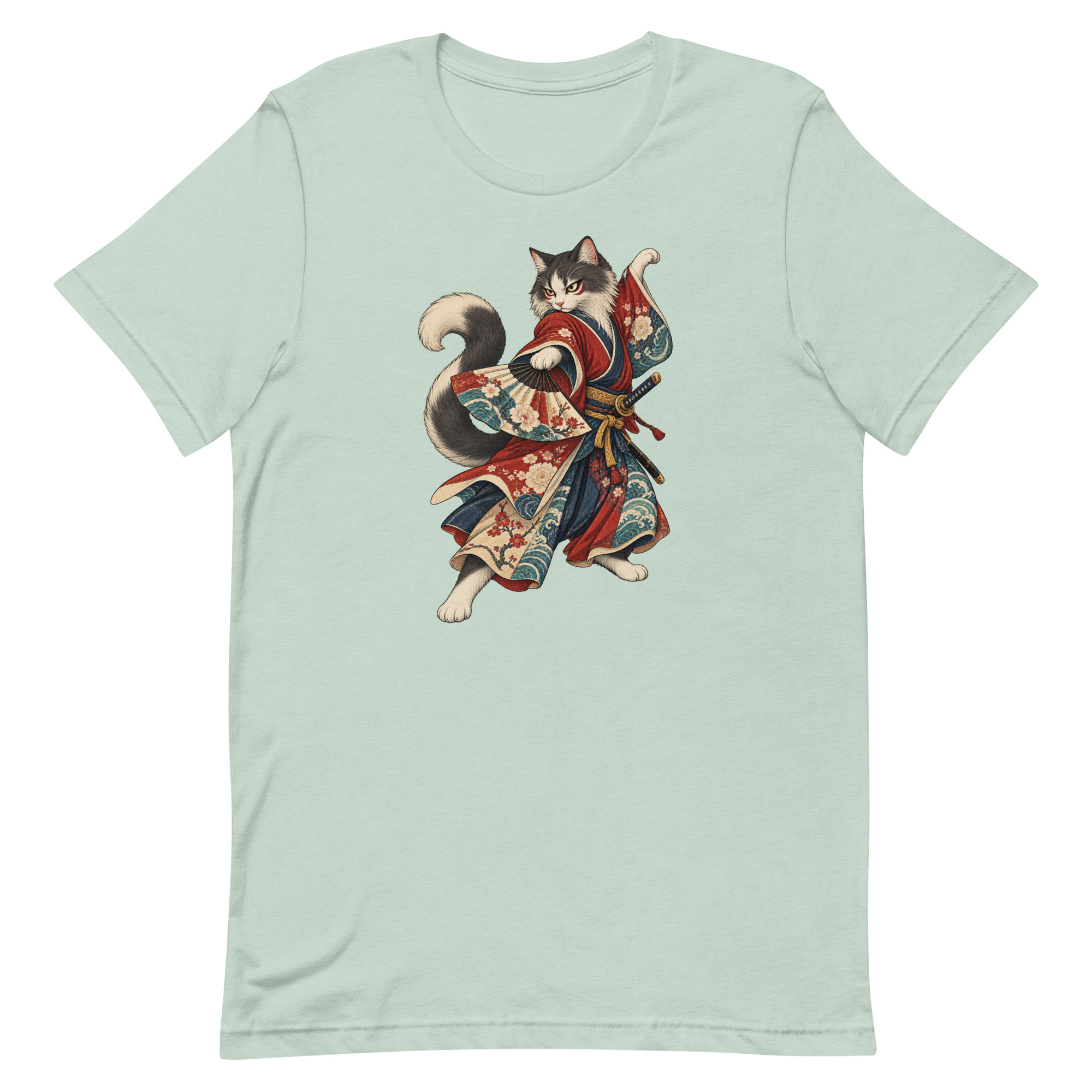 Samurai Cat Kabuki Fan Japanese Warrior Art, Japanese Art Tee, Mythology Gift - Image 21