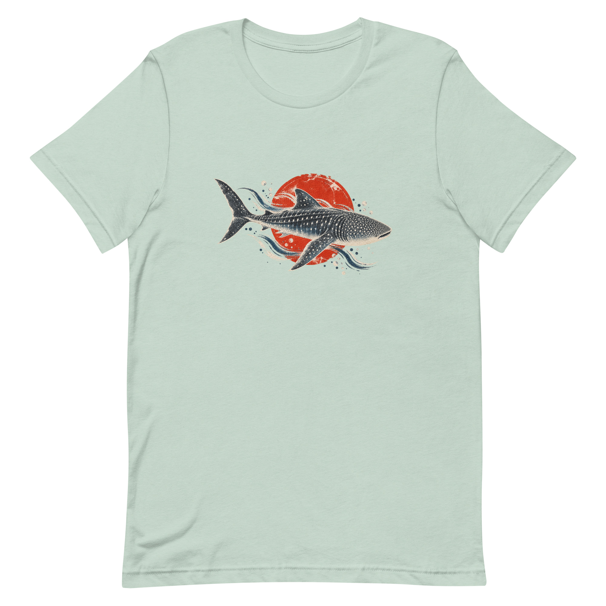 Gyotaku Whale Shark Red Sun Japanese Print, Japanese Art Tee, Mythology Gift - Image 21