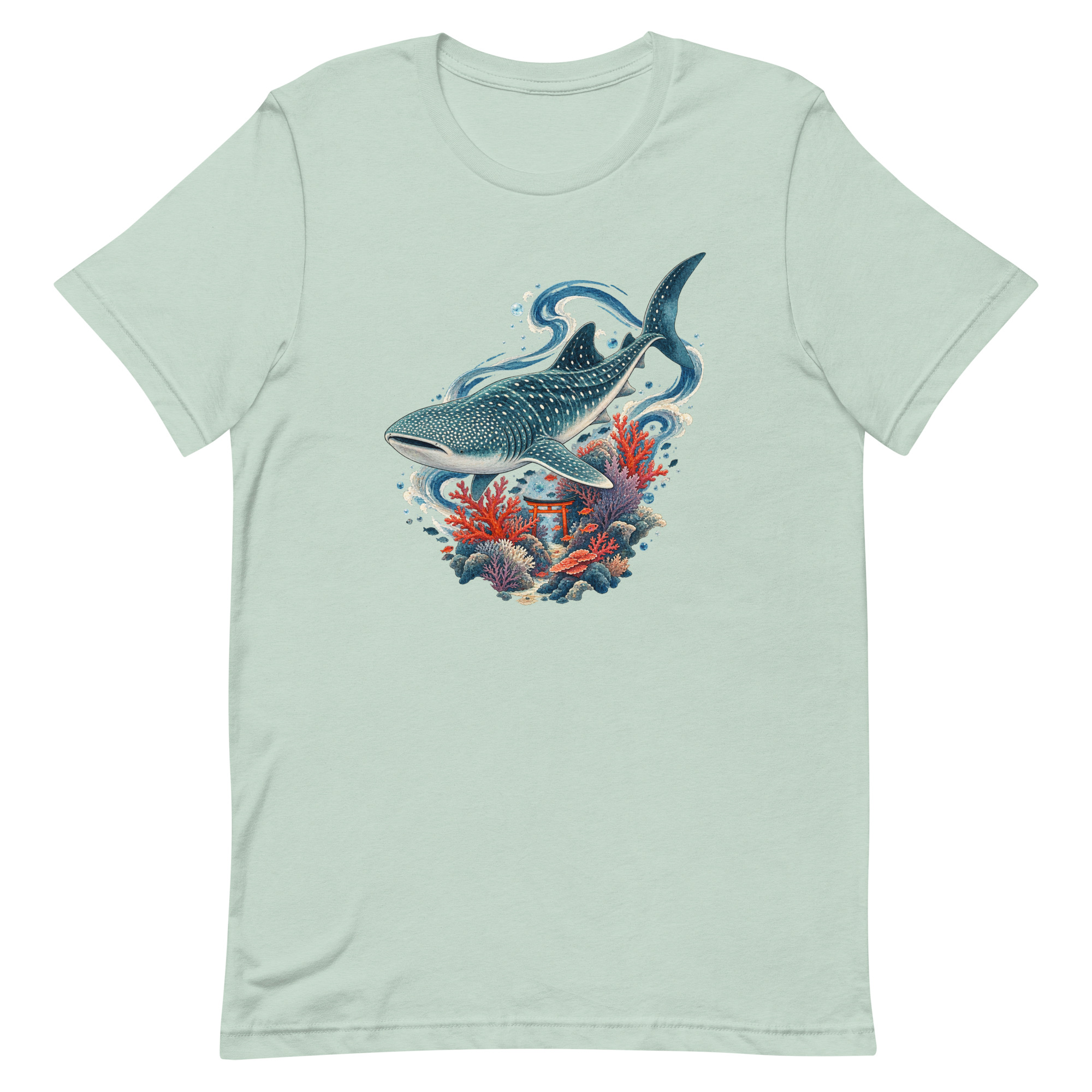 Whale Shark Torii Coral Garden Japanese Art, Japanese Art Tee, Mythology Gift - Image 21