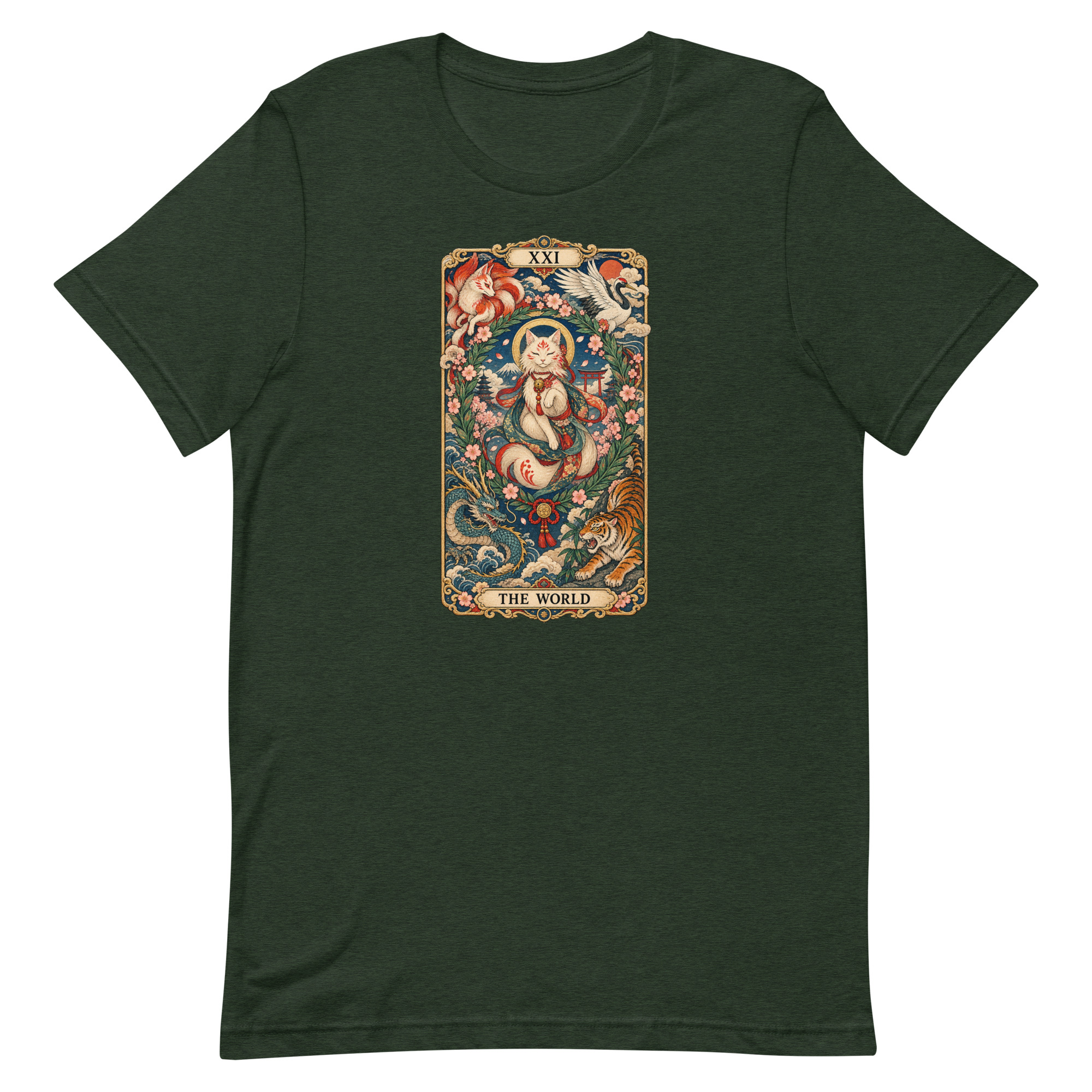 The World Shrine Cat Tarot Japanese Art T-Shirt - Image 89