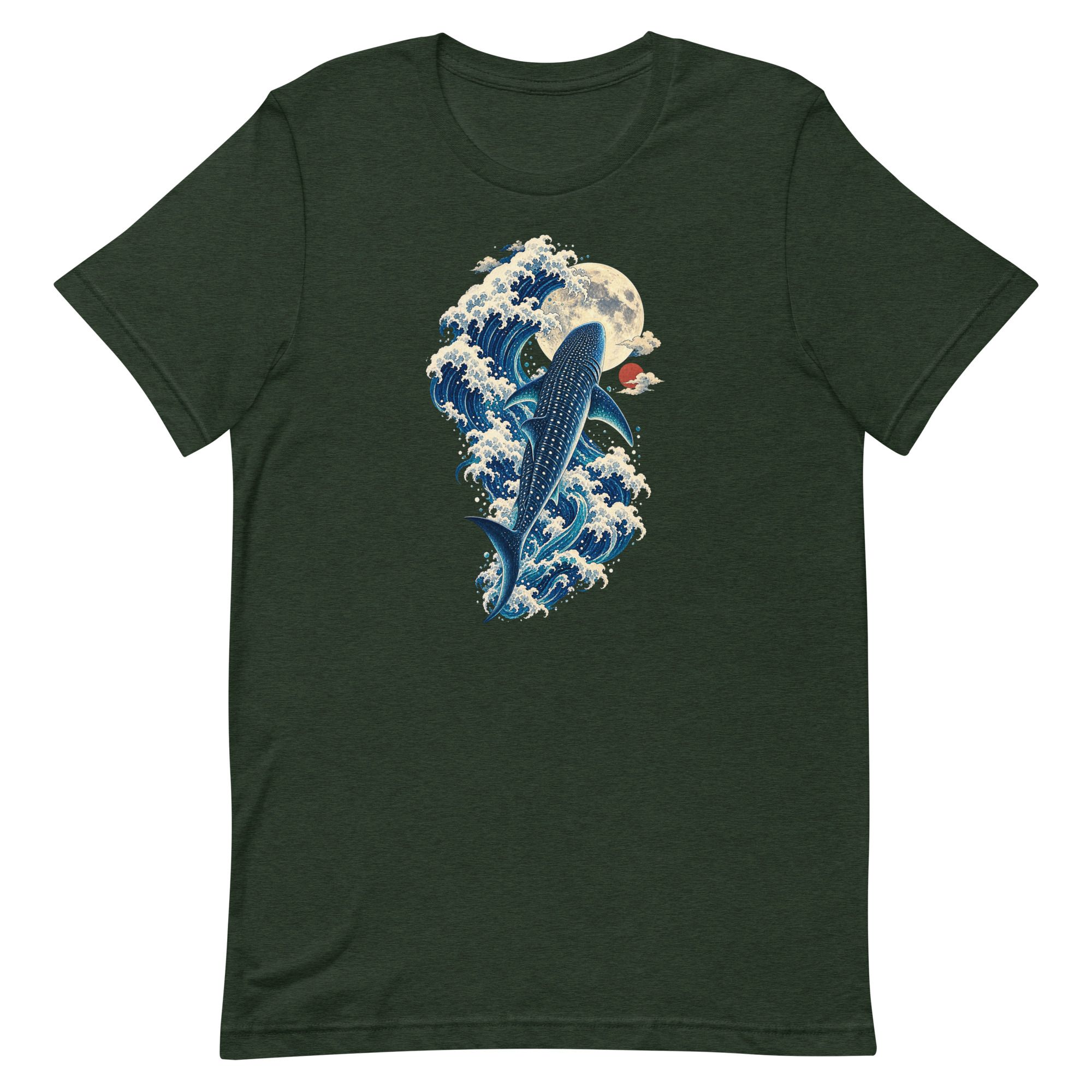 Whale Shark Great Wave Moon Japanese Art, Japanese Art Tee, Mythology Gift - Image 89