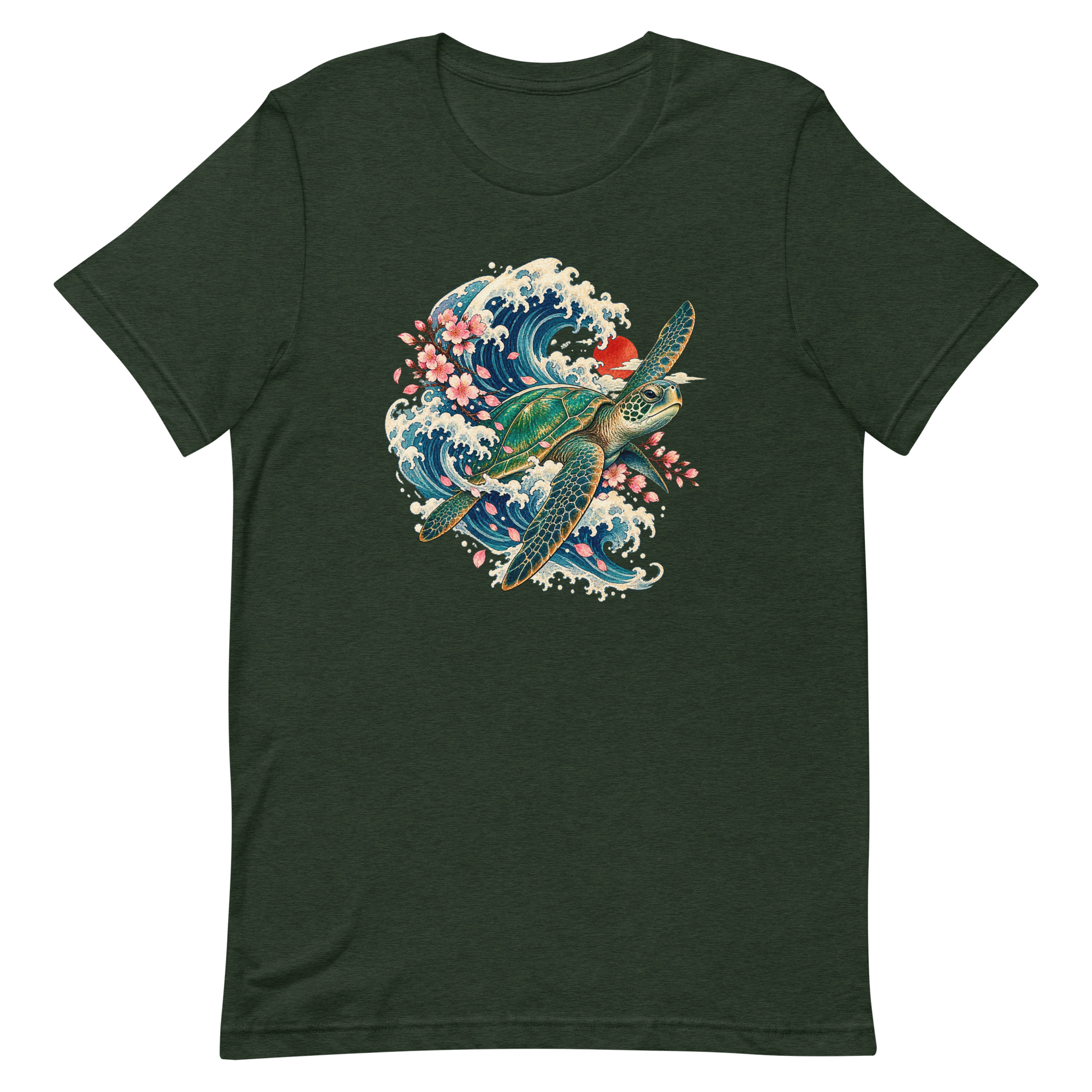 Sea Turtle Great Wave Sakura Japanese Art, Japanese Art Tee, Mythology Gift - Image 91
