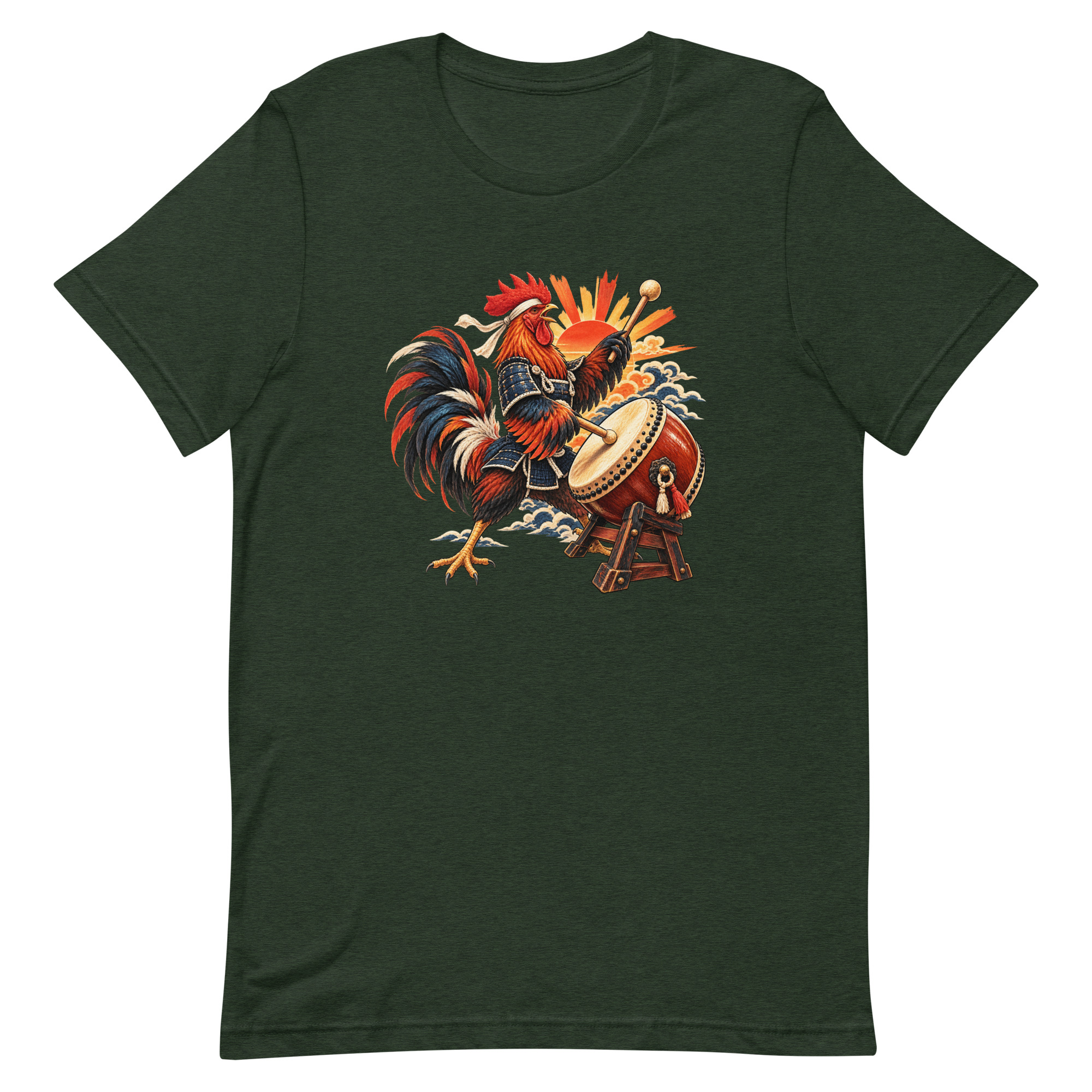 Rooster Samurai Taiko Drum Japanese Art, Japanese Art Tee, Mythology Gift - Image 91