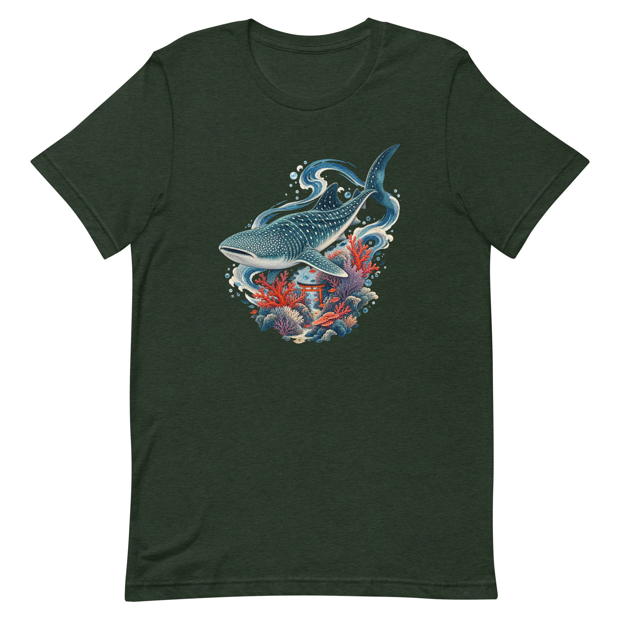 Whale Shark Torii Coral Garden Japanese Art, Japanese Art Tee, Mythology Gift - Image 91