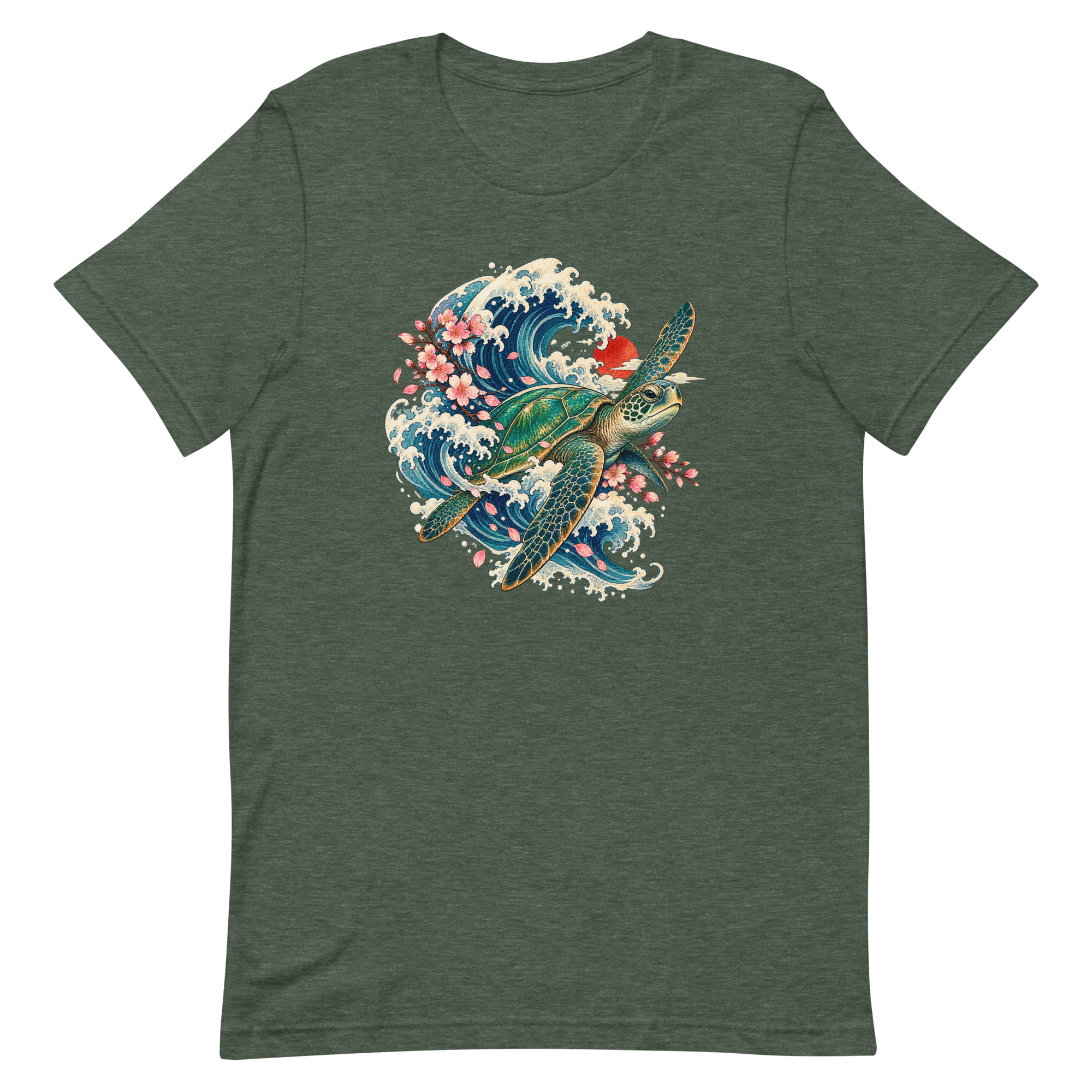 Sea Turtle Great Wave Sakura Japanese Art, Japanese Art Tee, Mythology Gift - Image 22