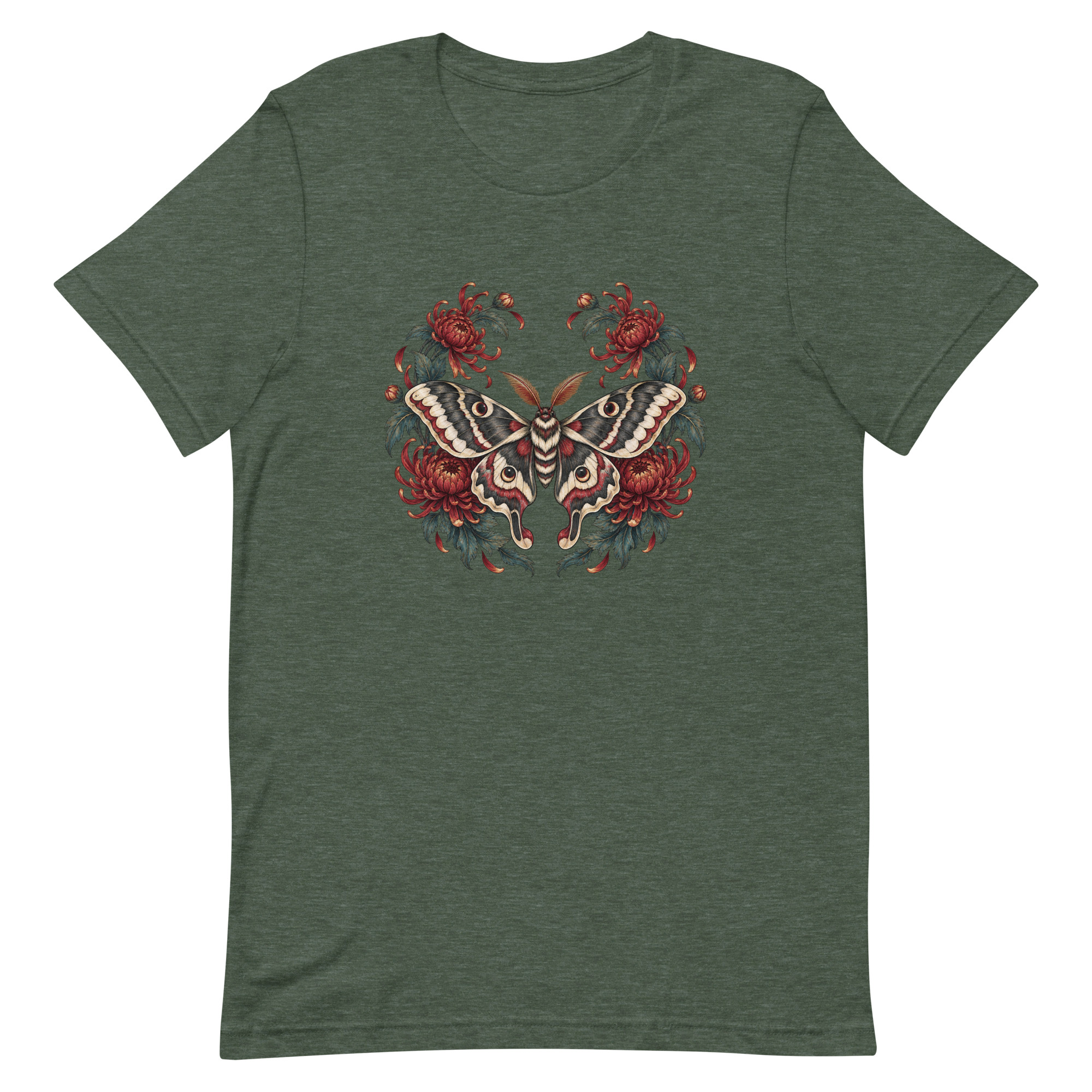 Japanese Moth Chrysanthemum Enso Ink Art, Japanese Art Tee, Mythology Gift - Image 22