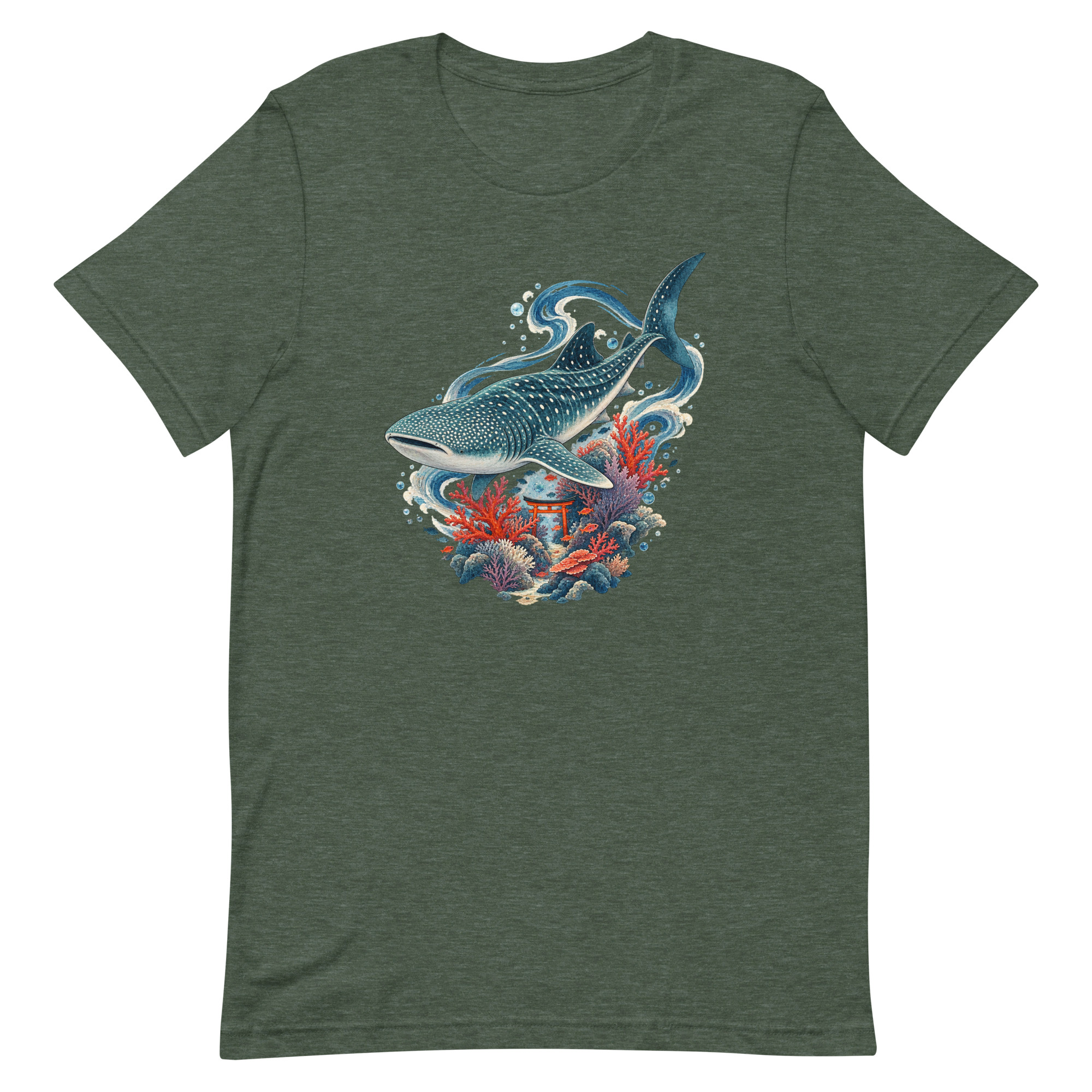 Whale Shark Torii Coral Garden Japanese Art, Japanese Art Tee, Mythology Gift - Image 22