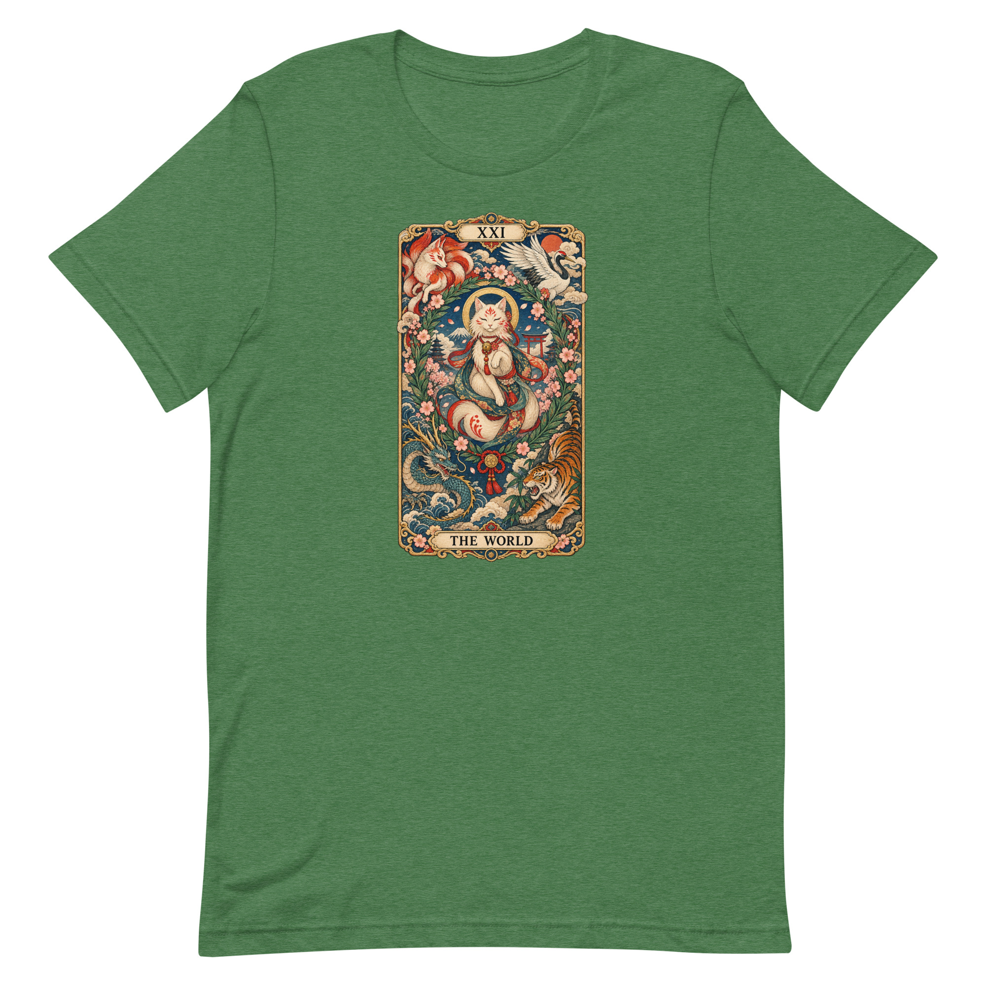 The World Shrine Cat Tarot Japanese Art T-Shirt - Image 90