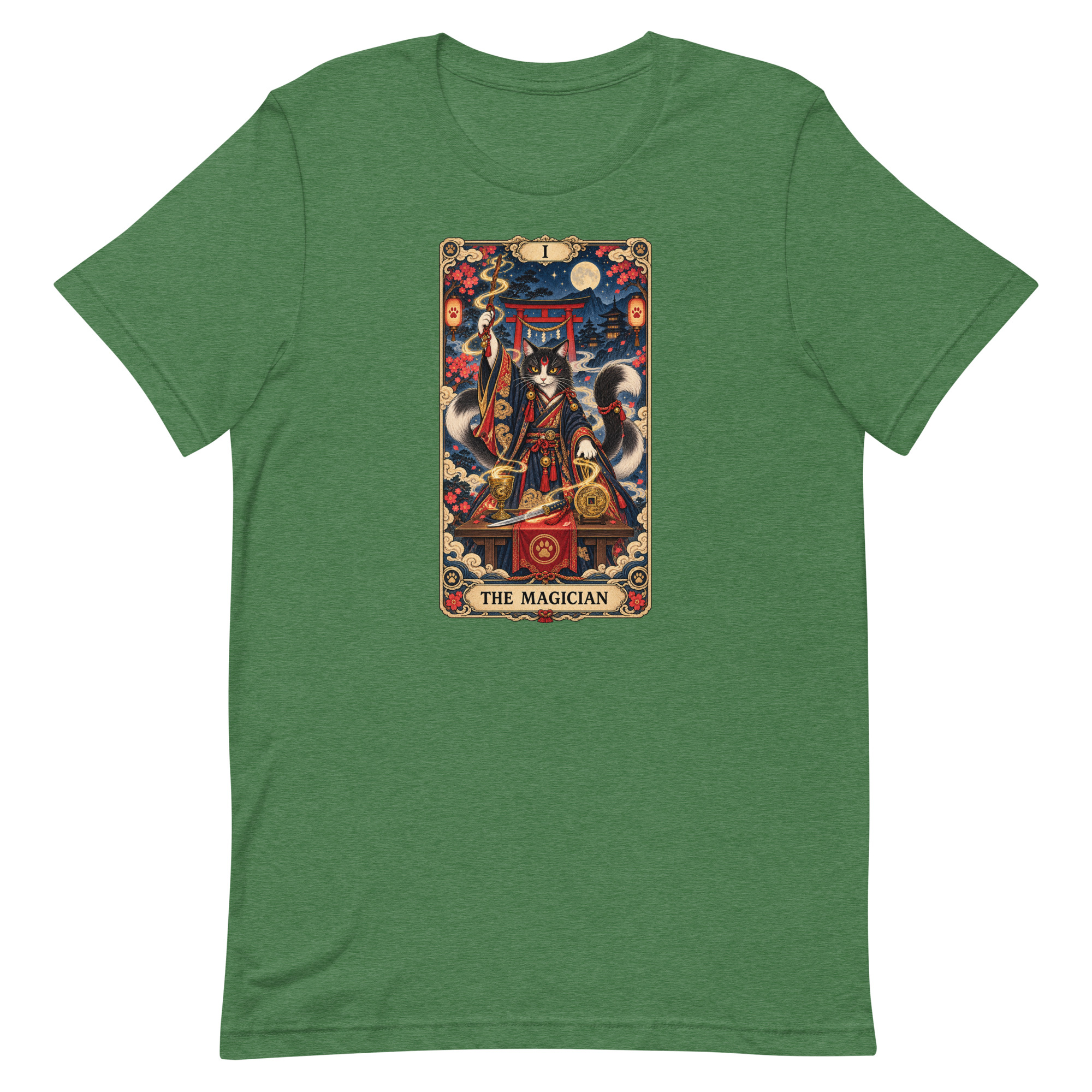 The Magician Bakeneko Cat Tarot Japanese Yokai Art, Japanese Art Tee, Mythology Gift - Image 90
