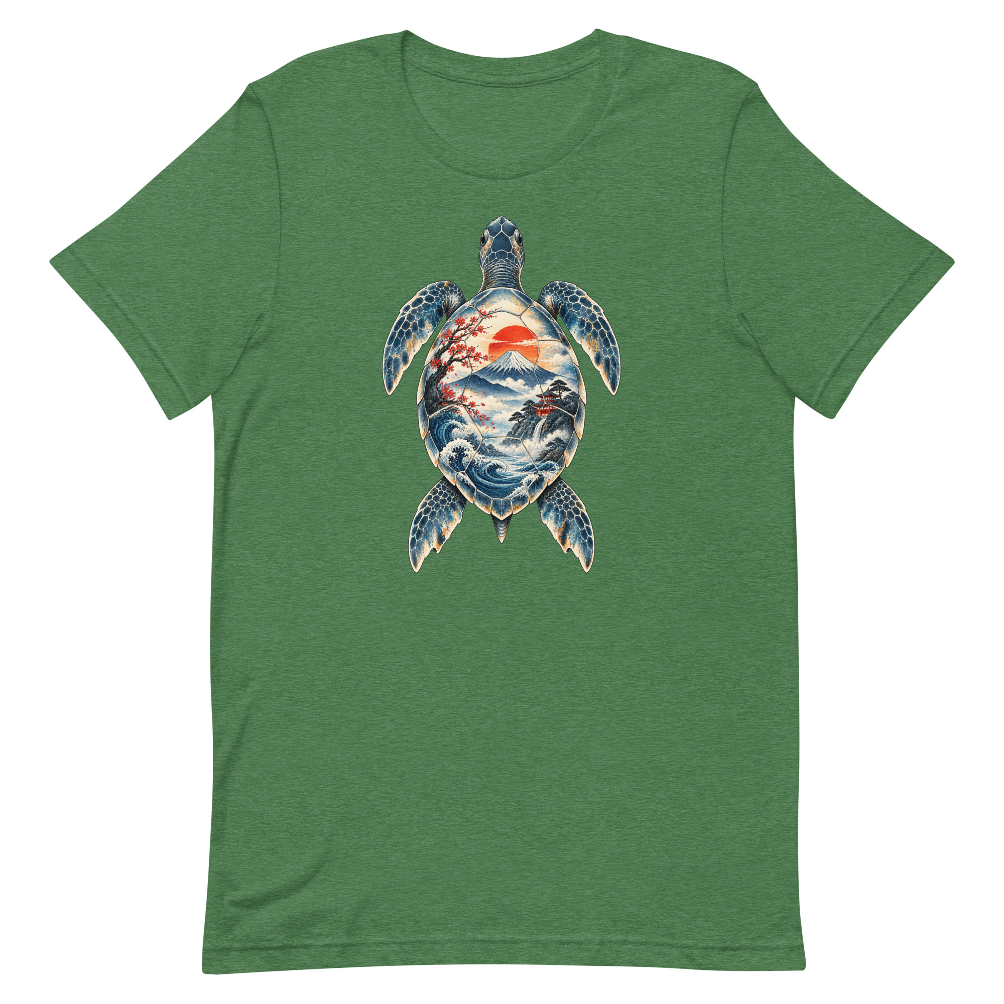 Sea Turtle Mount Fuji Sunrise Japanese Art, Japanese Art Tee, Mythology Gift - Image 92
