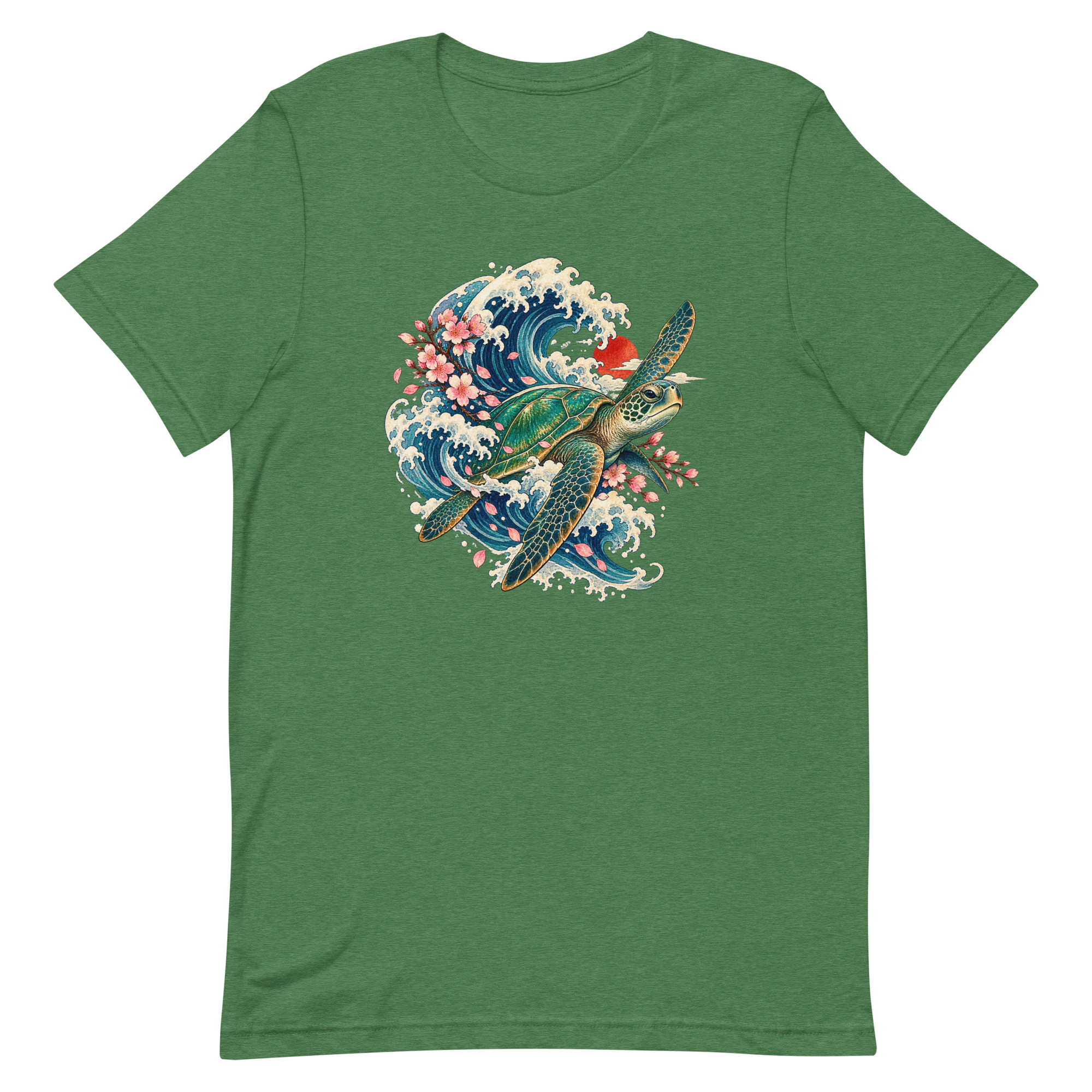 Sea Turtle Great Wave Sakura Japanese Art, Japanese Art Tee, Mythology Gift - Image 92