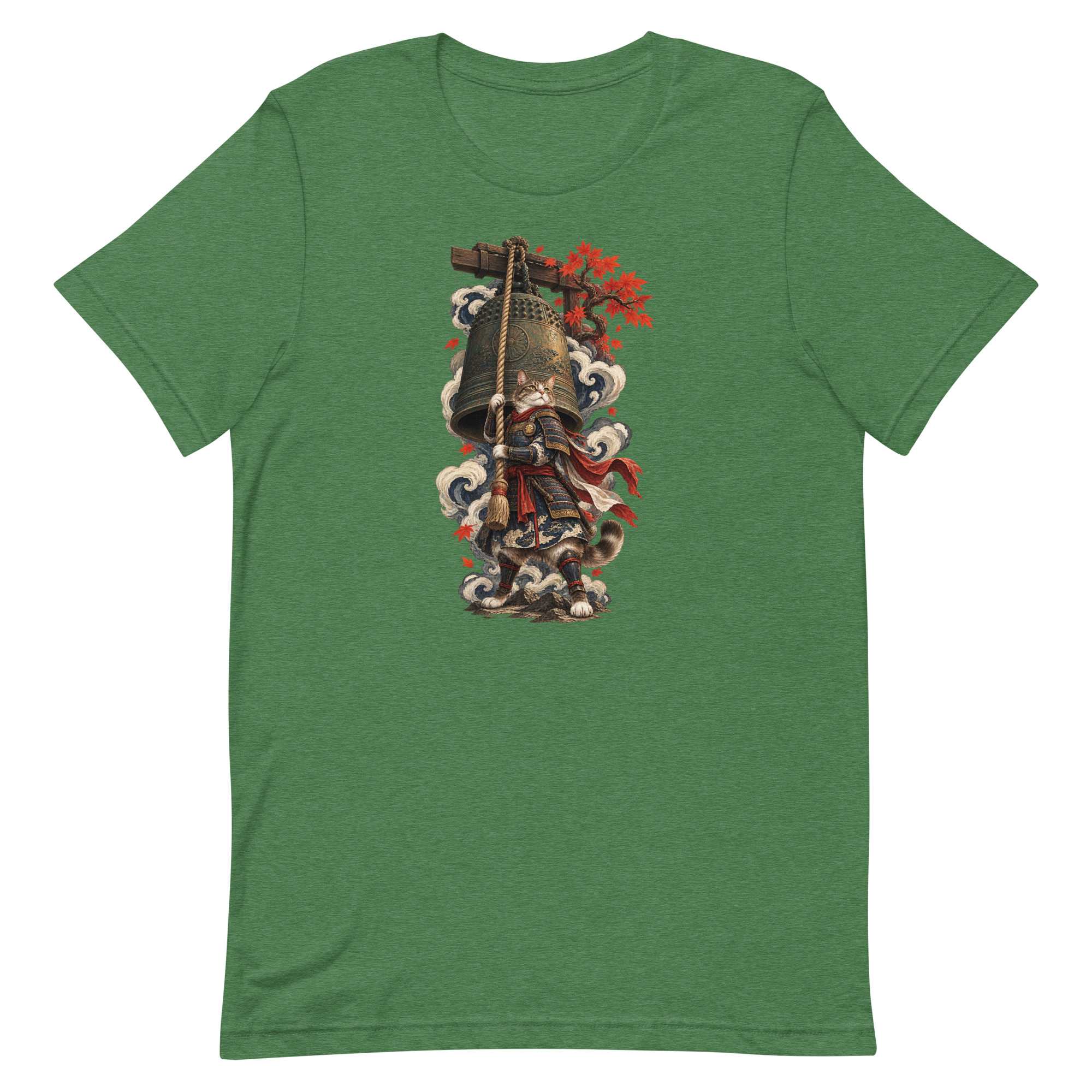 Samurai Cat Temple Bell Guardian Japanese Art, Japanese Art Tee, Mythology Gift - Image 92