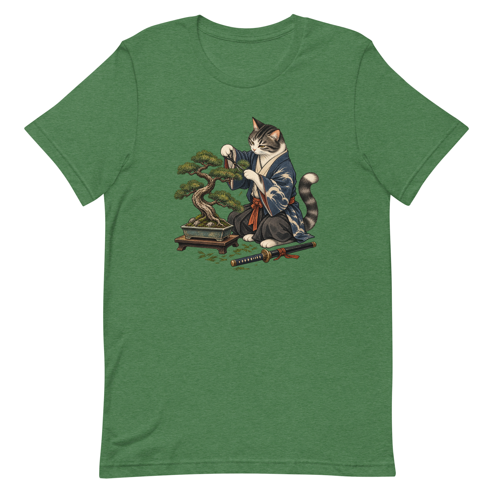 Samurai Cat Bonsai Dojo Japanese Art, Japanese Art Tee, Mythology Gift - Image 92