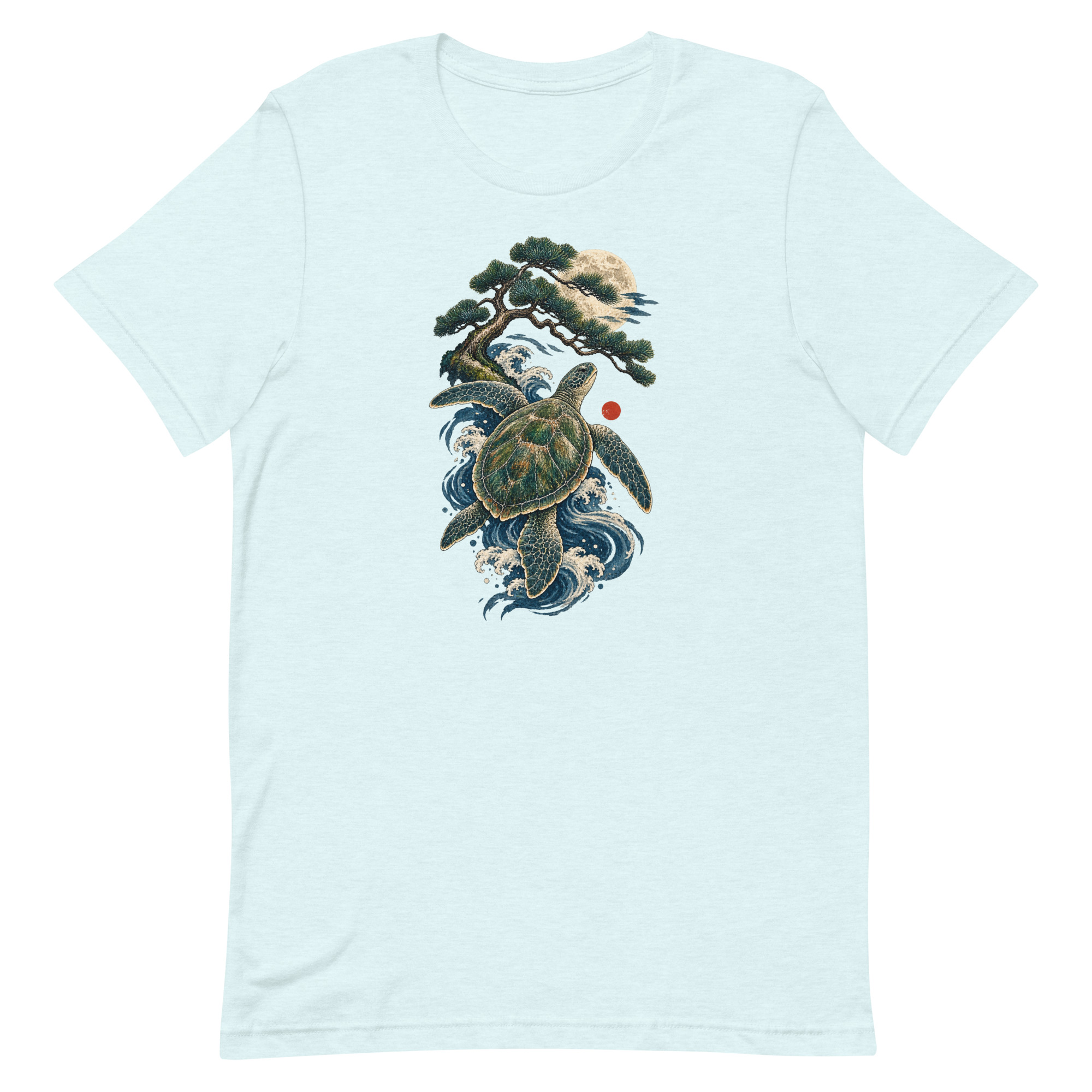 Ancient Sea Turtle Pine Moon Japanese Art, Japanese Art Tee, Mythology Gift - Image 71