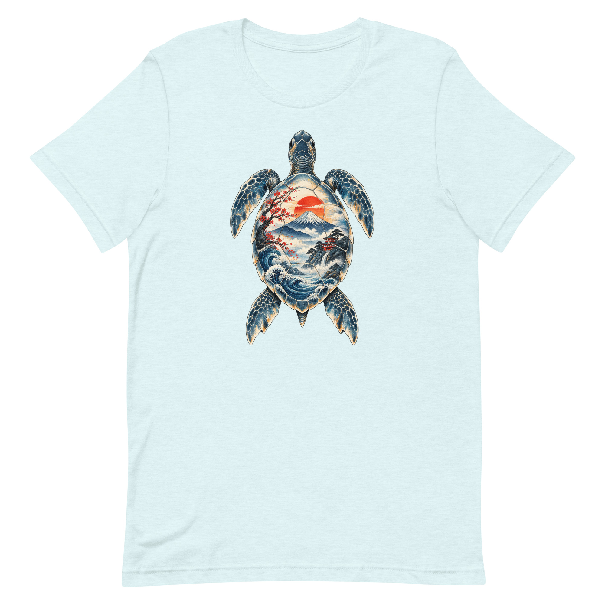 Sea Turtle Mount Fuji Sunrise Japanese Art, Japanese Art Tee, Mythology Gift - Image 73