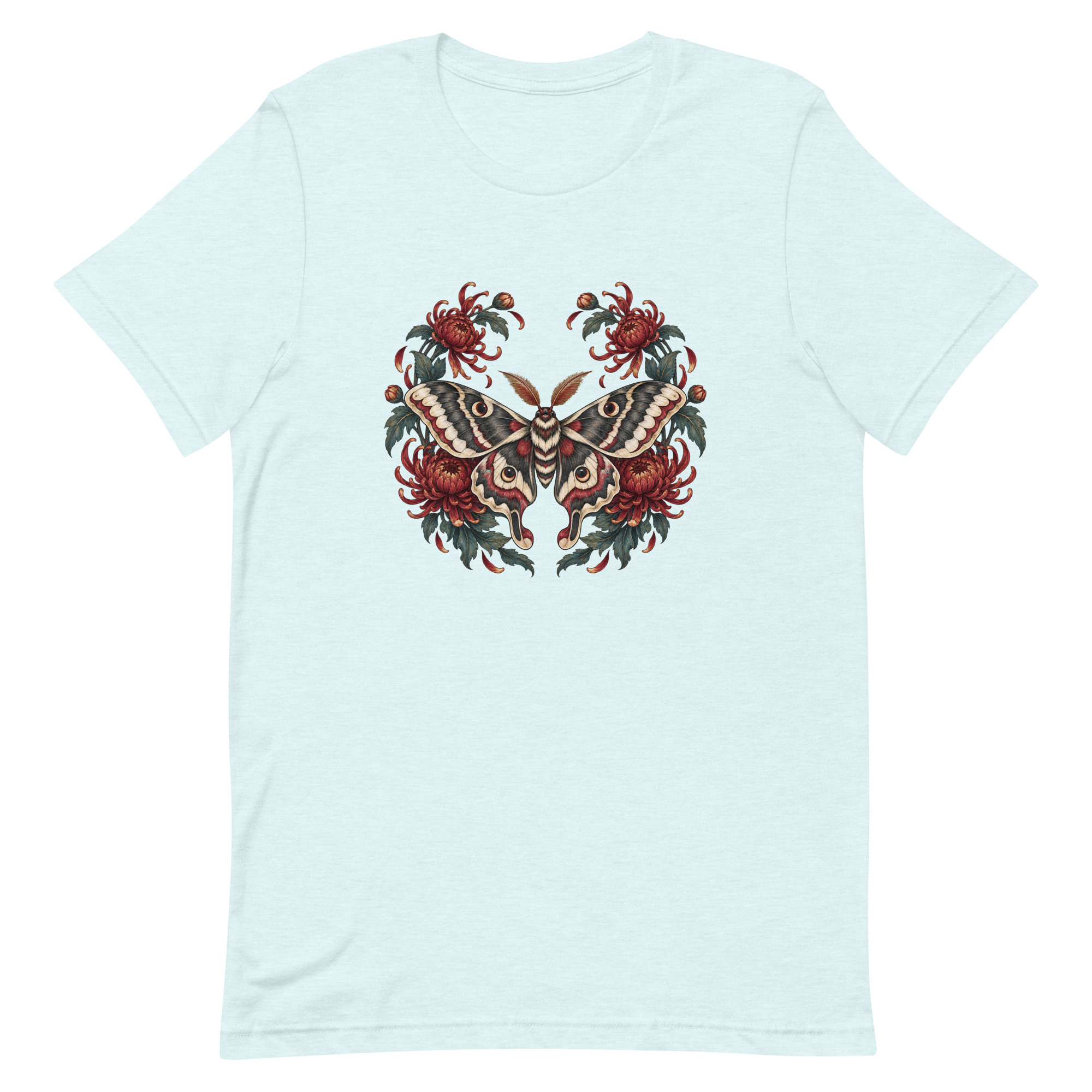 Japanese Moth Chrysanthemum Enso Ink Art, Japanese Art Tee, Mythology Gift - Image 73